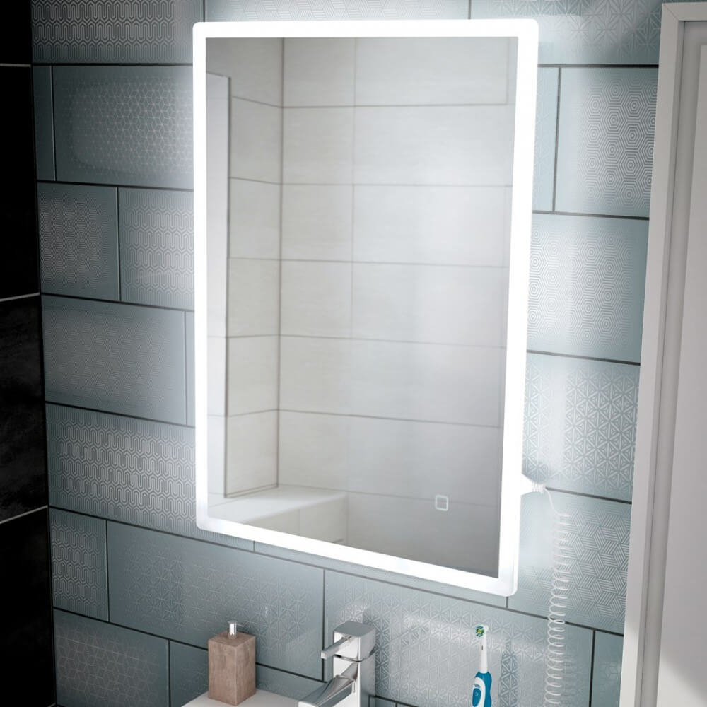 hib. Vega LED Illuminated Rectangular Mirror with Demister Pad & Colour Change LEDs