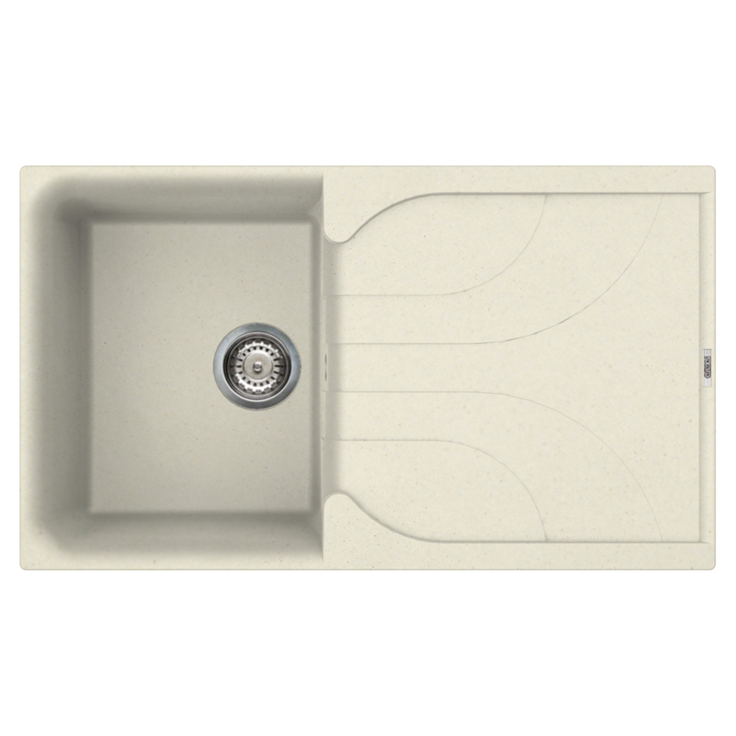 Reginox Ego Compact Single Bowl Kitchen Sink with Reversible Drainer & Waste Kit - 860 x 500mm