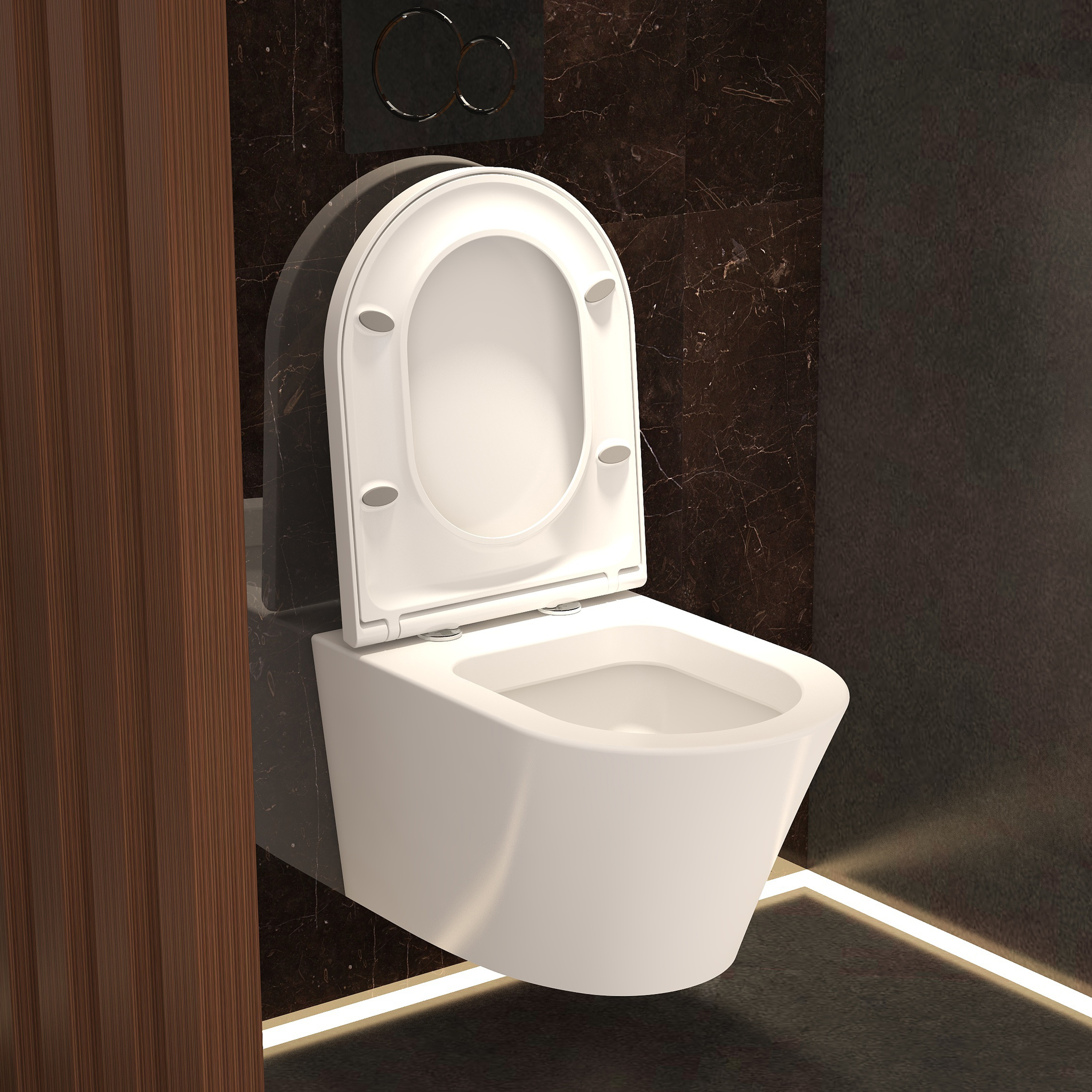 Imex Arco Rimless Wall Hung Toilet and Soft Close Seat