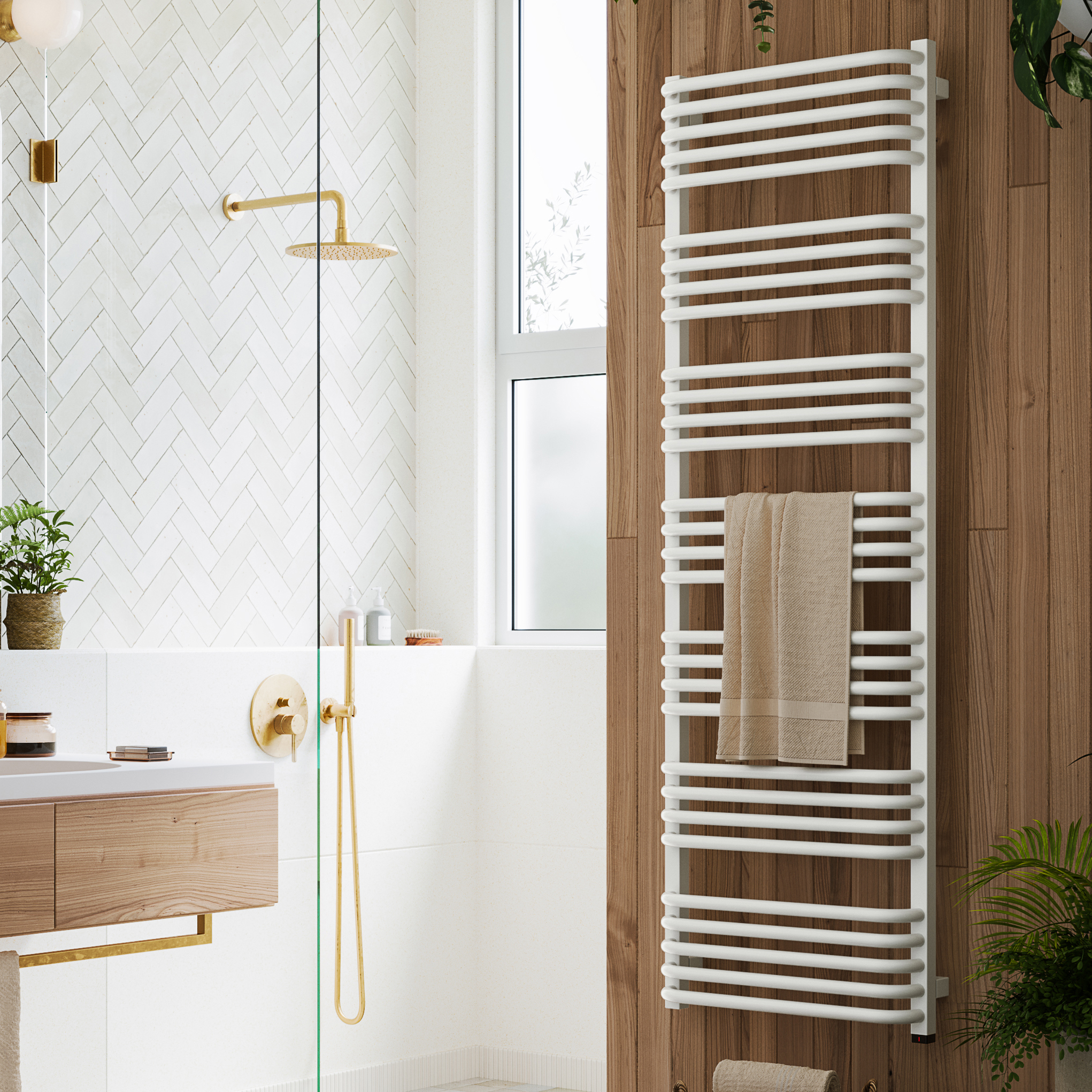 Terma Alex One Electric Heated Towel Rail with Heating Element