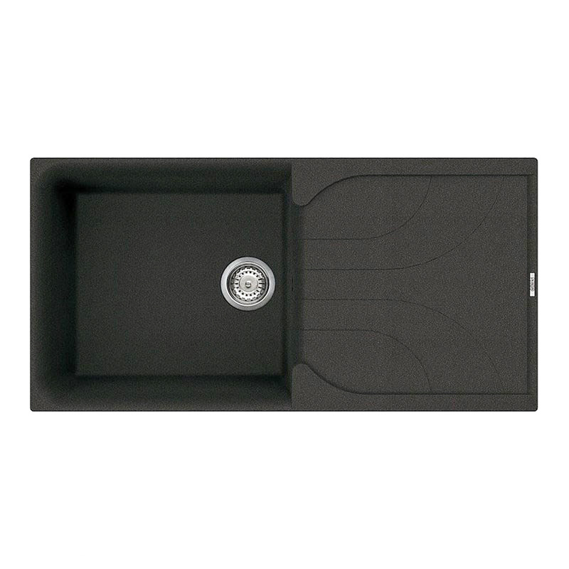 Reginox Ego Granite Composite Large Single Bowl Kitchen Sink with Reversible Drainer & Waste Kit - 1000 x 500mm