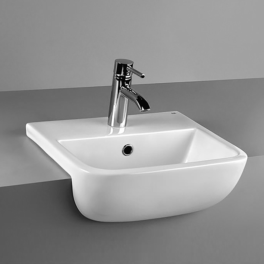 RAK Series 600 Ceramic Semi Recessed Basin 420mm - 2 Tap Hole