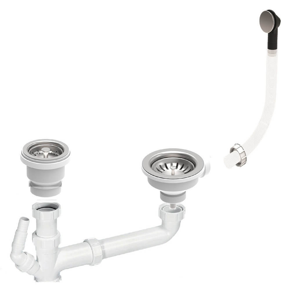 Waste Kit for Villeroy & Boch Cisterna Left-Handed 1.5 Bowl Undermount Sink