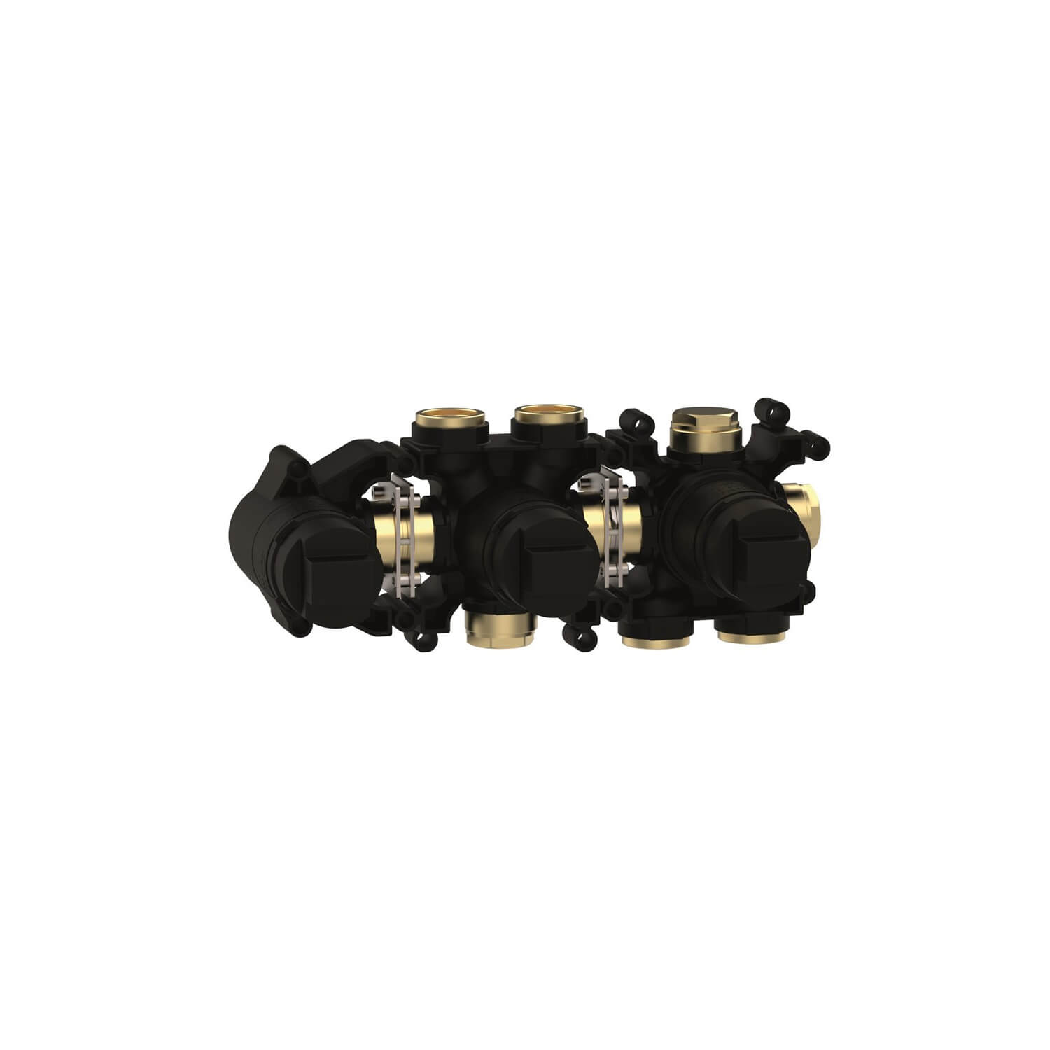 Crosswater Module 3 Outlet 2 Handle Concealed Thermostatic Shower Valve & Bath Spout