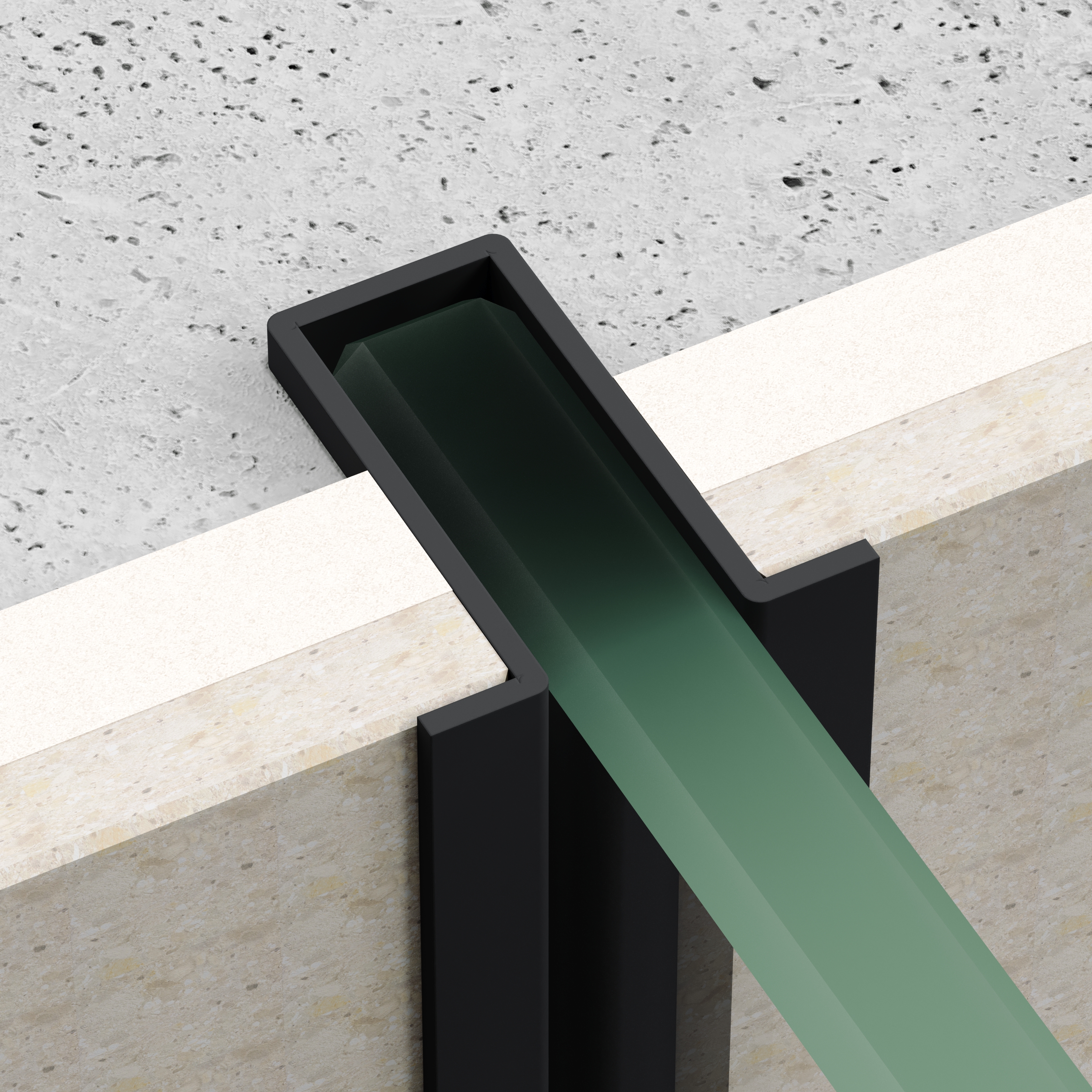 Harbour i10 10mm Easy Clean 2m Tall Frameless Wetroom Panel - Matt Black