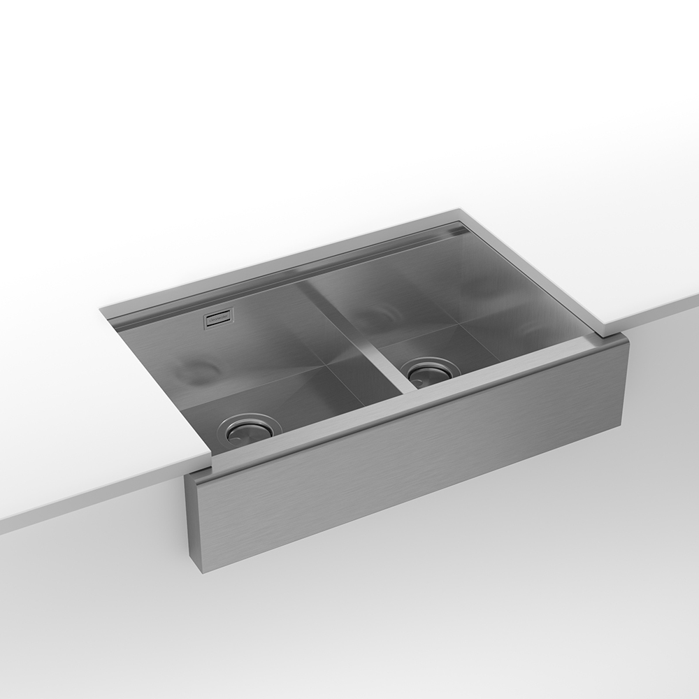 Clearwater Infinity Smart Butler 1.5 Bowl Brushed Stainless Steel Kitchen Sink & Waste - 800 x 510mm