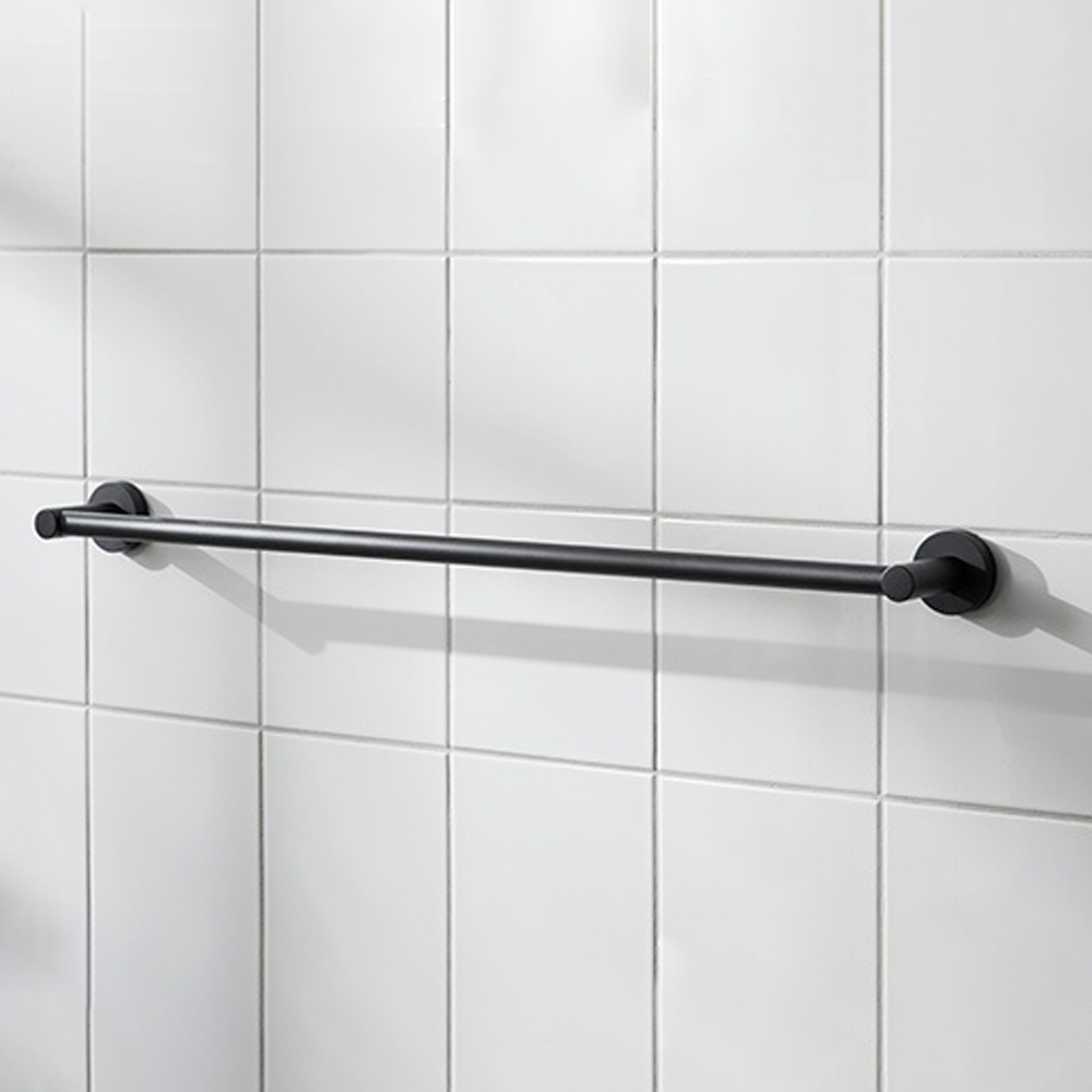 Miller Bond Matt Black Towel Rail - 645mm