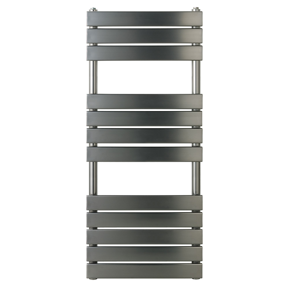 EliteHeat Steel Designer Heated Towel Rail Radiator - Brushed Black