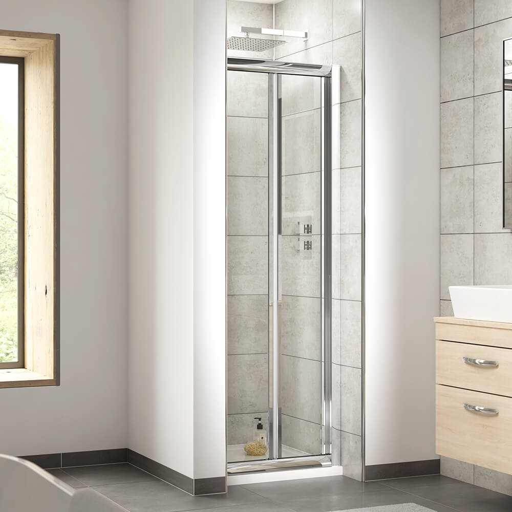 Harbour Primrose Bi-Fold Shower Door & Optional Side Panel