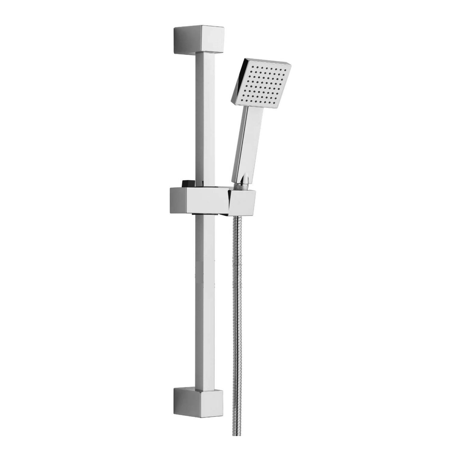 Vellamo Square Shower Slide Rail Kit - Polished Chrome