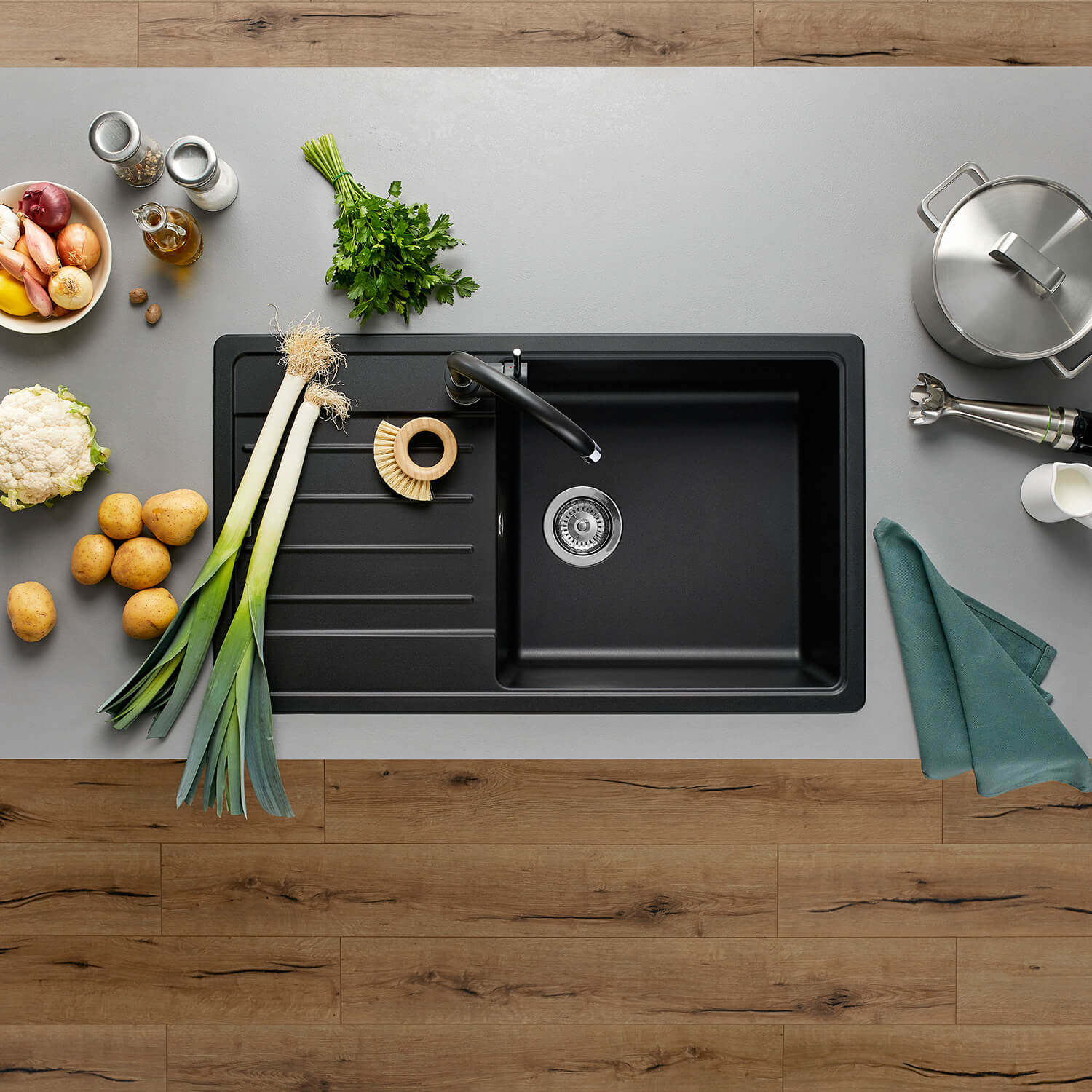 Blanco Legra XL 6 S 1 Bowl Silgranit Composite Kitchen Sink & Waste with Reversible Drainer - 860 x 500mm
