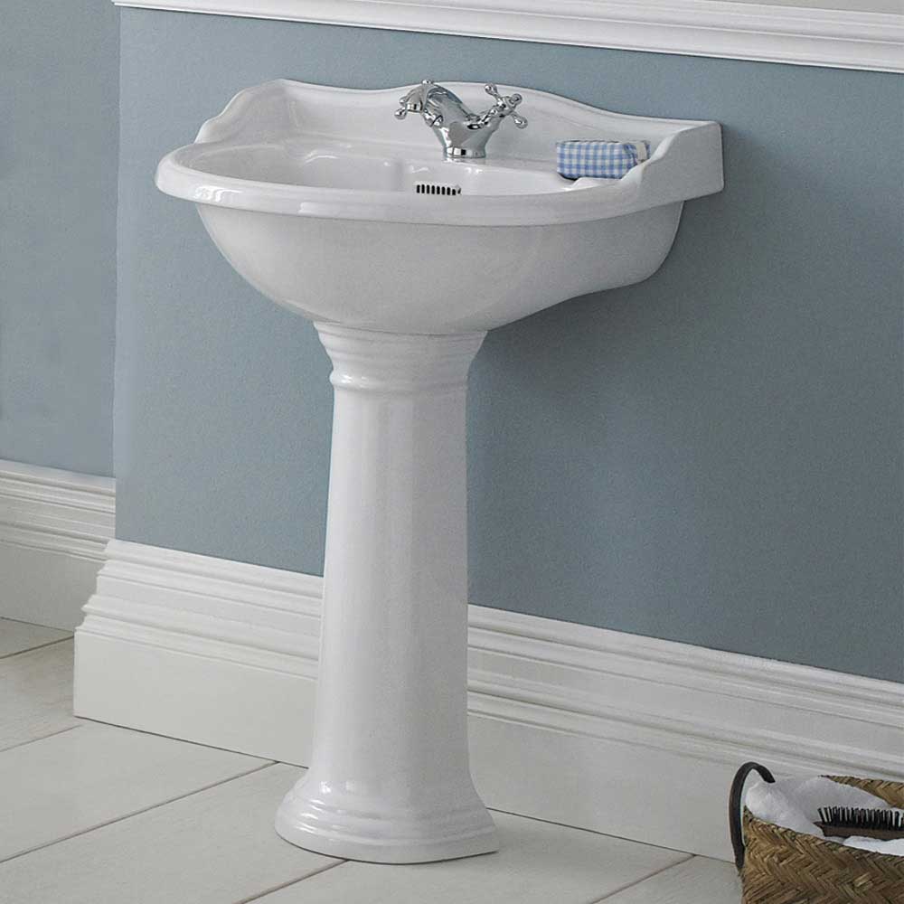 Butler & Rose Benedict 600mm Full Pedestal & Basin - 1 Tap Hole