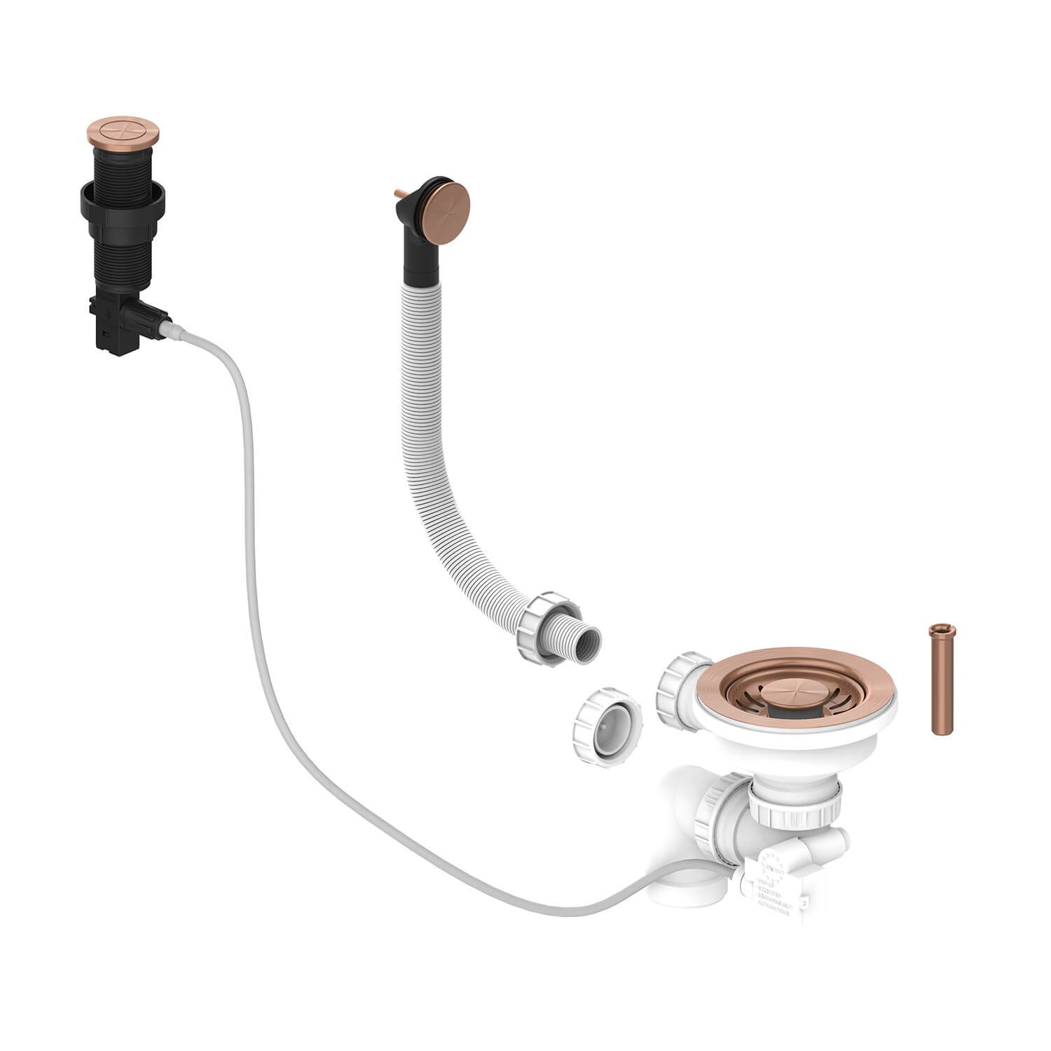 Thomas Denby Regency Copper Presto Automatic Waste Kit for Harmony XW 1 Bowl Ceramic Sink