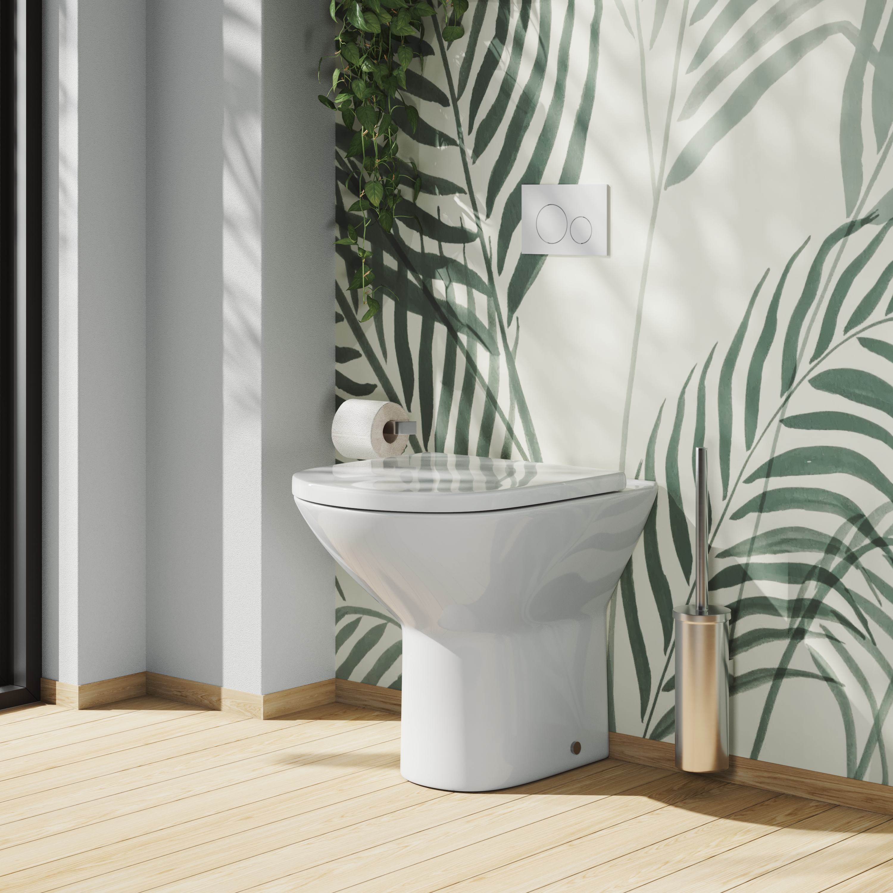 Harbour Identity Comfort Height Rimless Back to Wall Toilet & Soft Close Seat