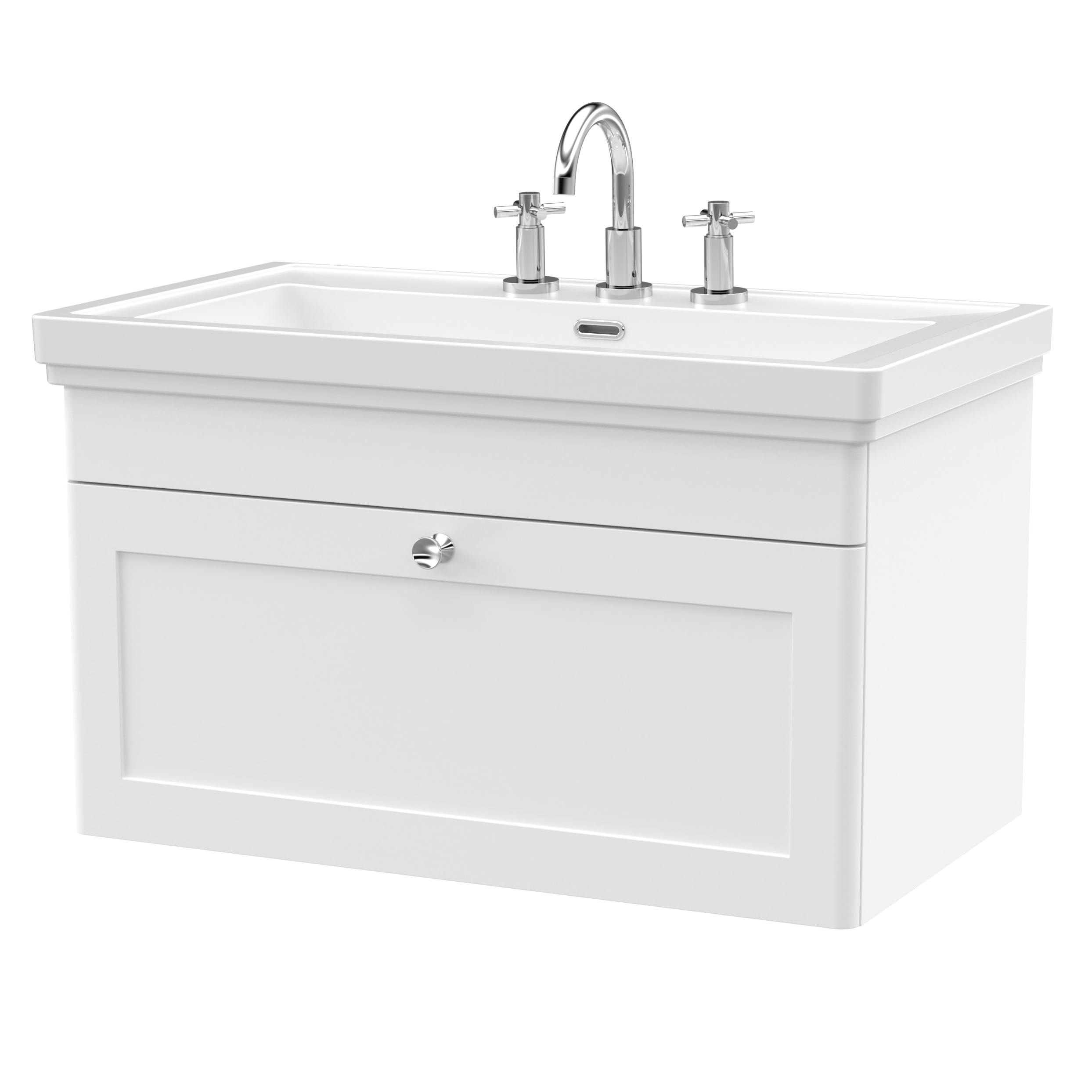 Butler & Rose Ophelia 800mm Wall Mounted 1 Drawer Vanity Unit & Basin