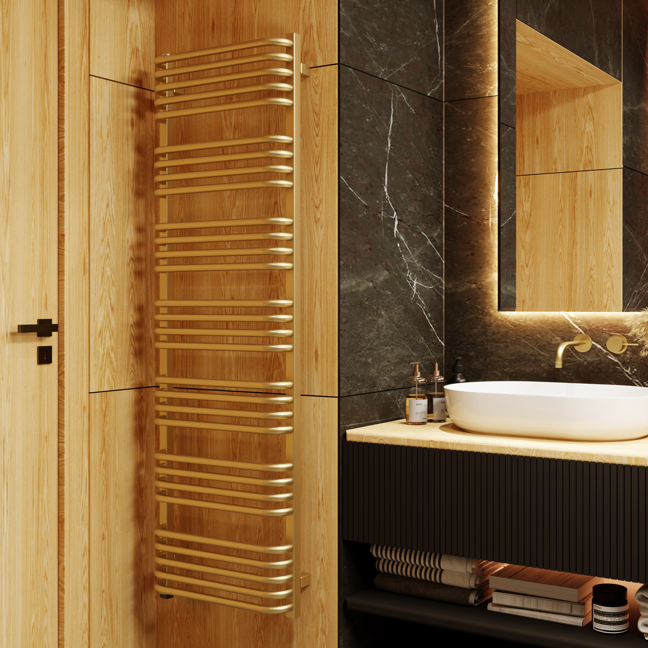 Terma Alex One Electric Heated Towel Rail with Heating Element
