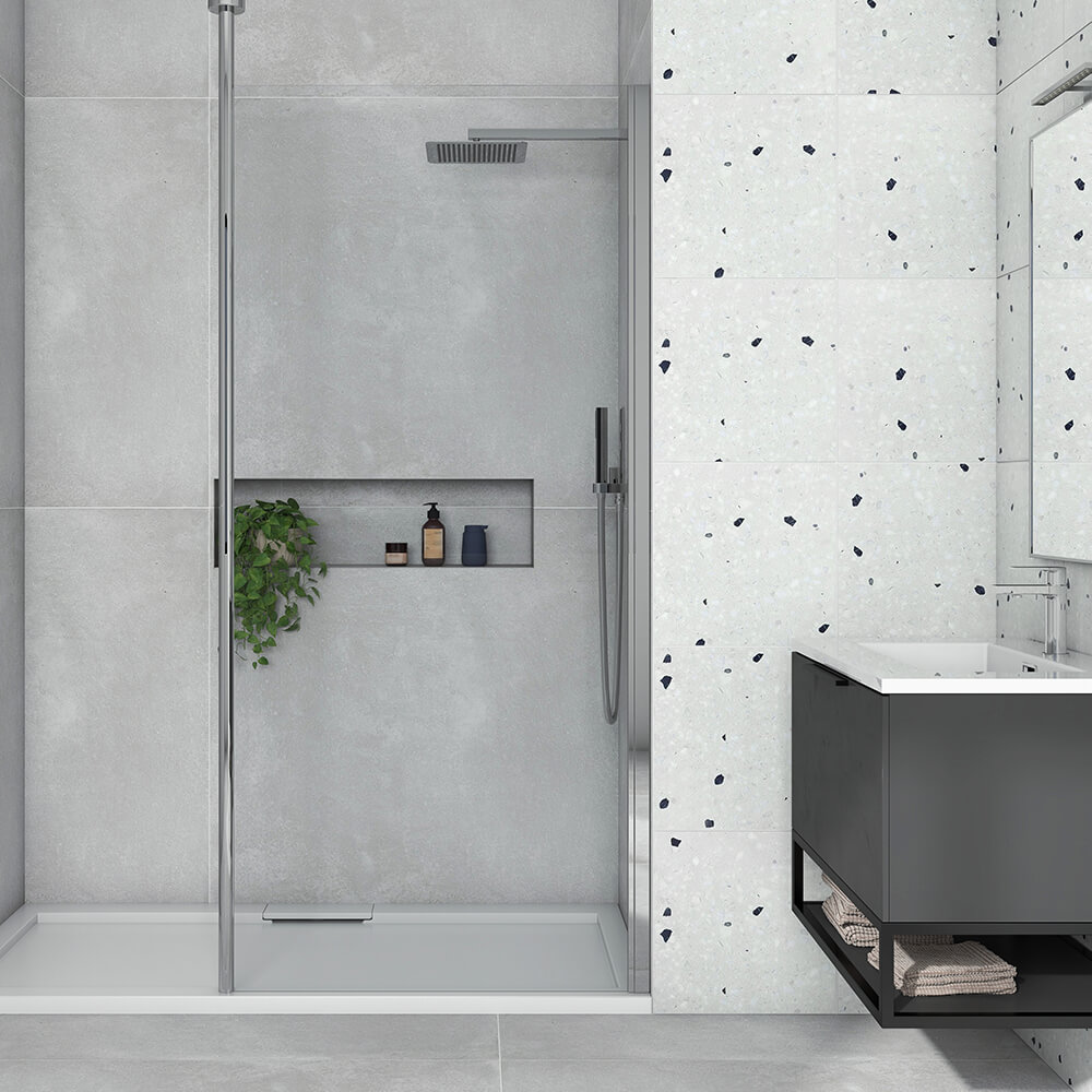 Harbour i8 8mm 2m Tall Easy Clean Wetroom Panel & Vertical Ceiling Post