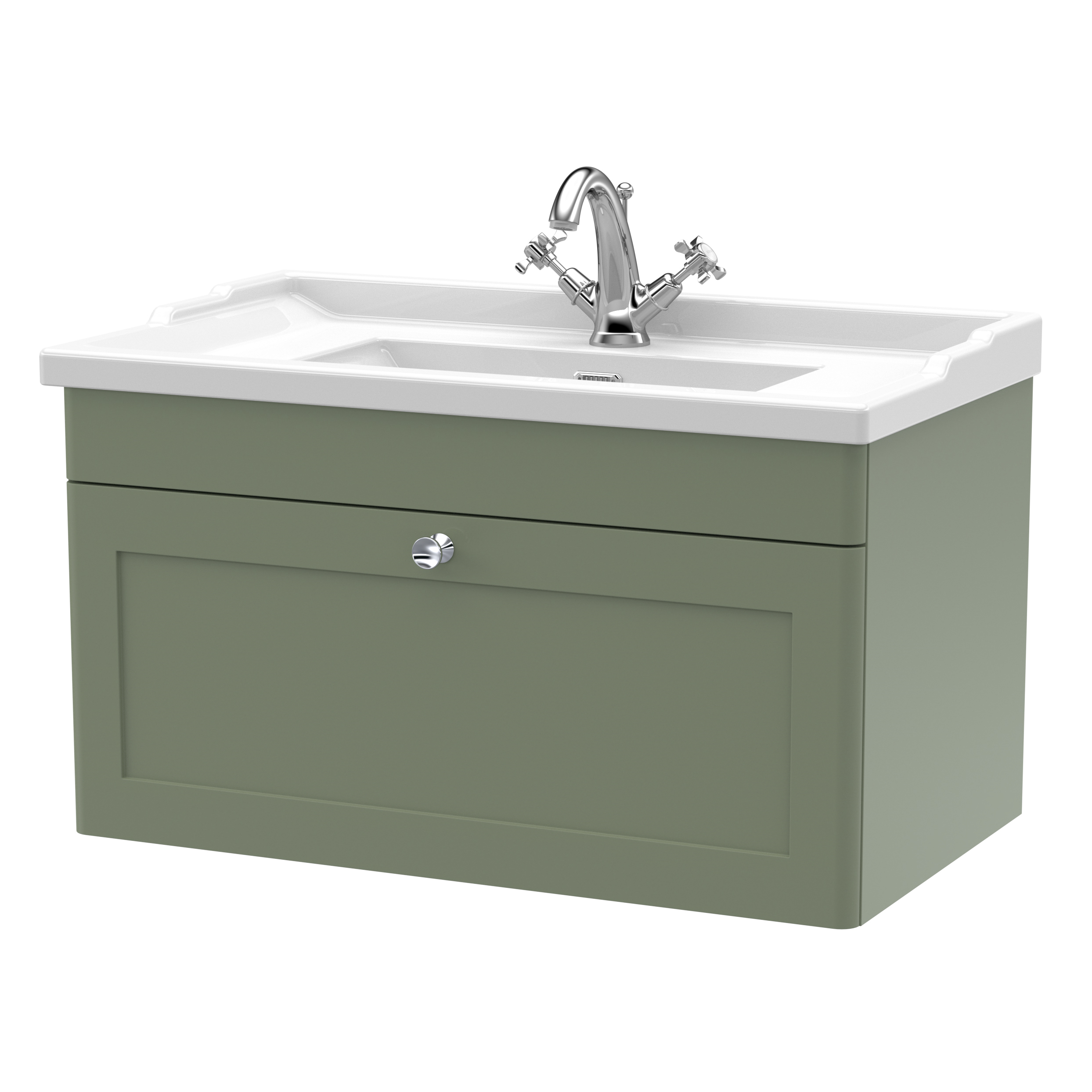 Butler & Rose Ophelia 800mm Wall Mounted 1 Drawer Vanity Unit & Basin