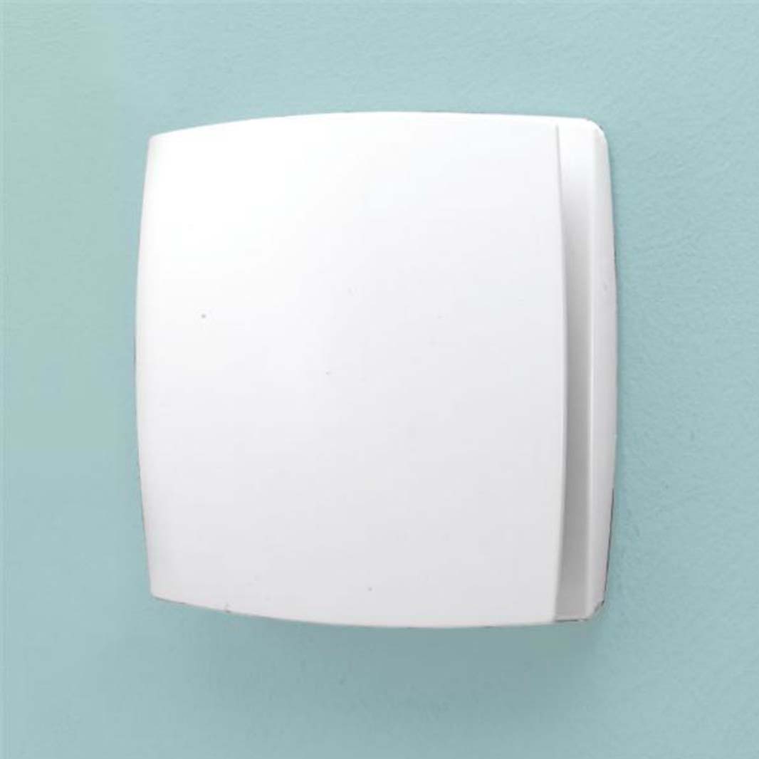 hib. Breeze White Wall Mounted Slimline Low Profile Fan with Timer