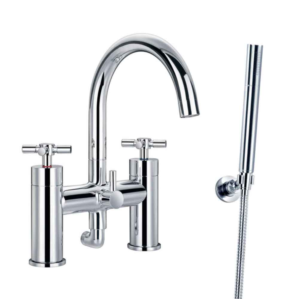 Flova XL Deck Mounted Bath Shower Mixer with Handset Kit