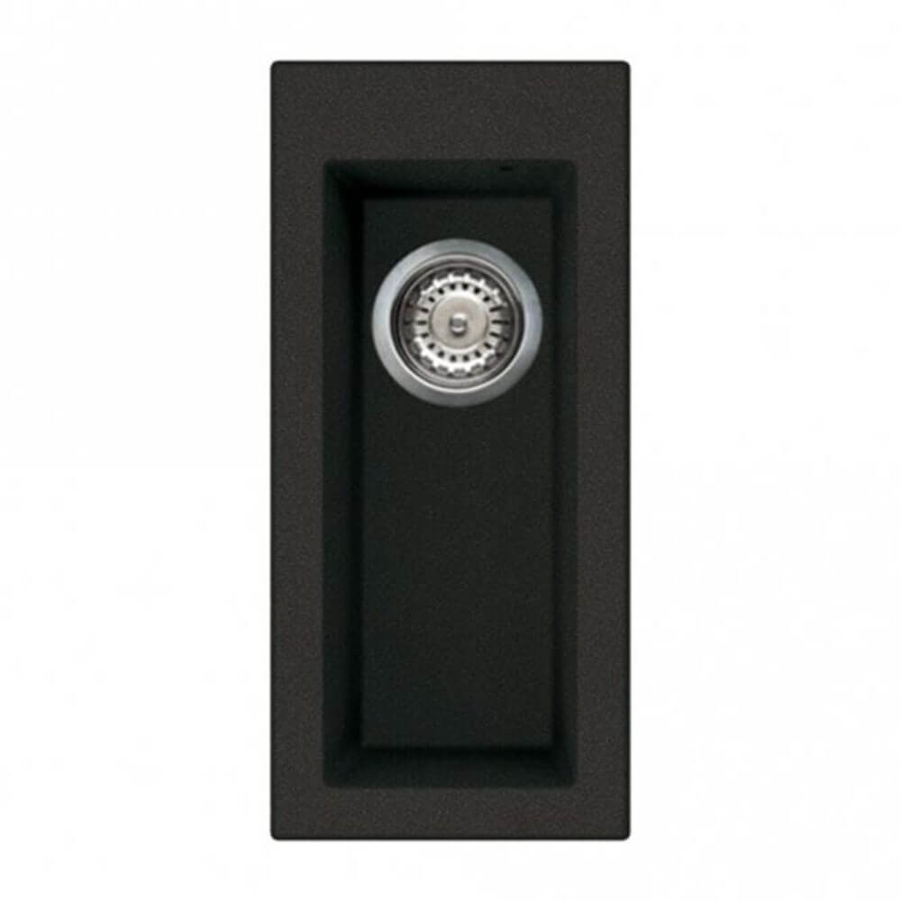 Reginox Quadra Half Bowl Granite Composite Undermount Kitchen Sink & Waste Kit - 200 x 440mm
