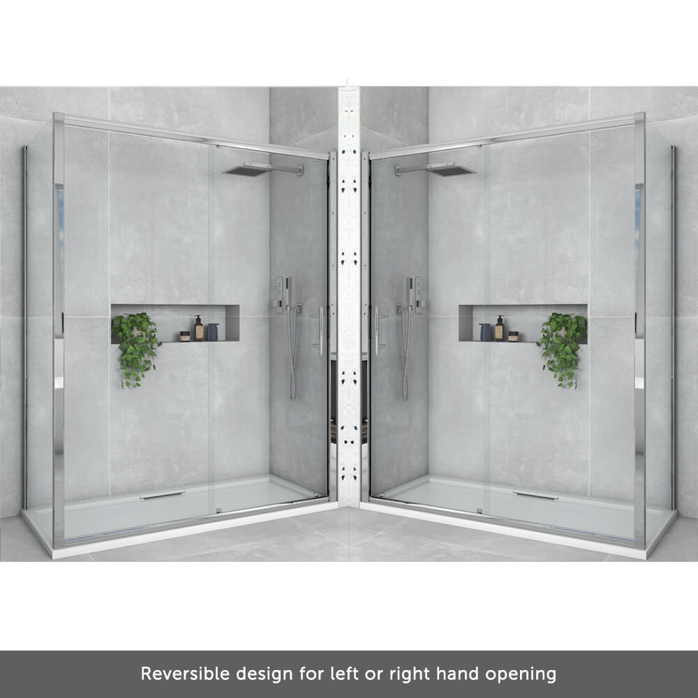 Harbour i8 Easy Clean 8mm Sliding Shower Door & Optional Side Panel