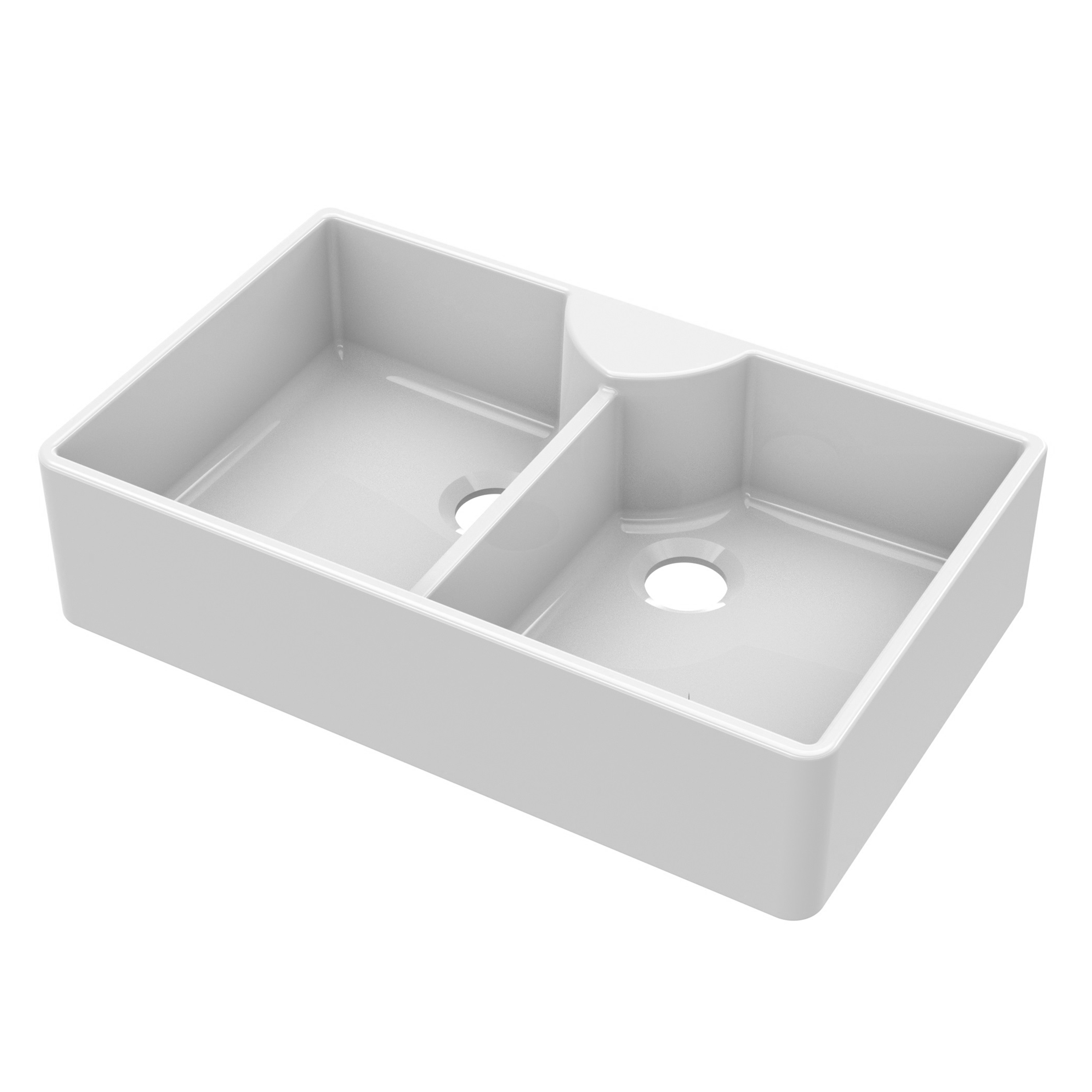 Butler & Rose Large Double Belfast / Butler Ceramic Fireclay Kitchen Sink - 895 x 550mm