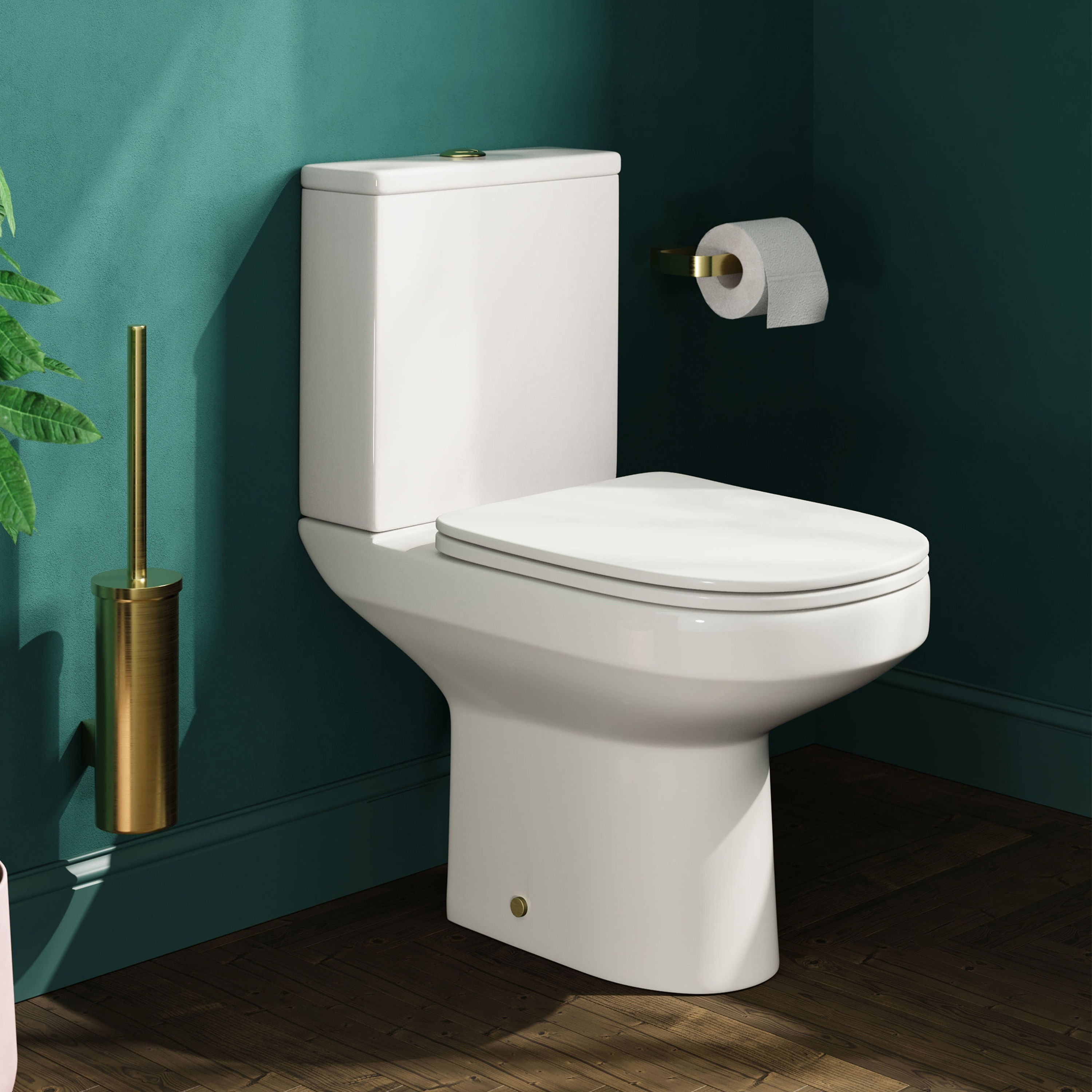 Lorraine Rimless Close Coupled Compact Toilet & Soft Close Seat
