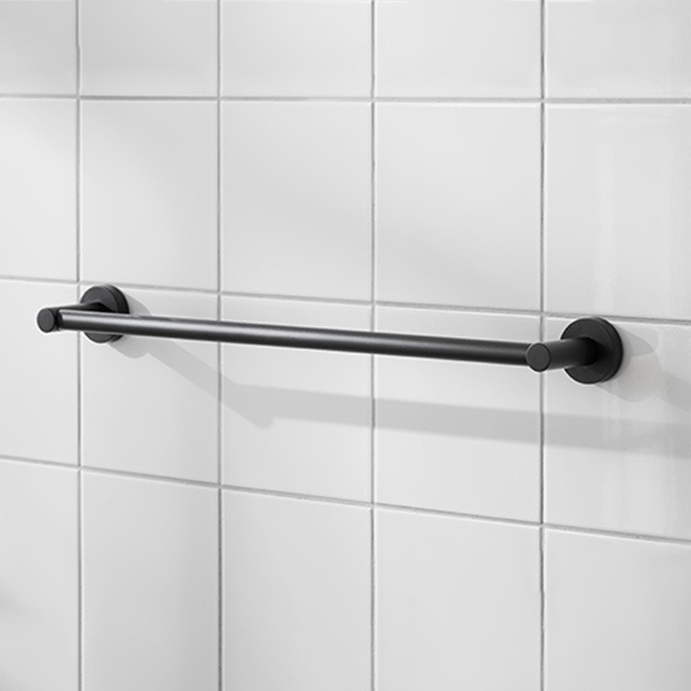 Miller Bond Matt Black Towel Rail - 498mm
