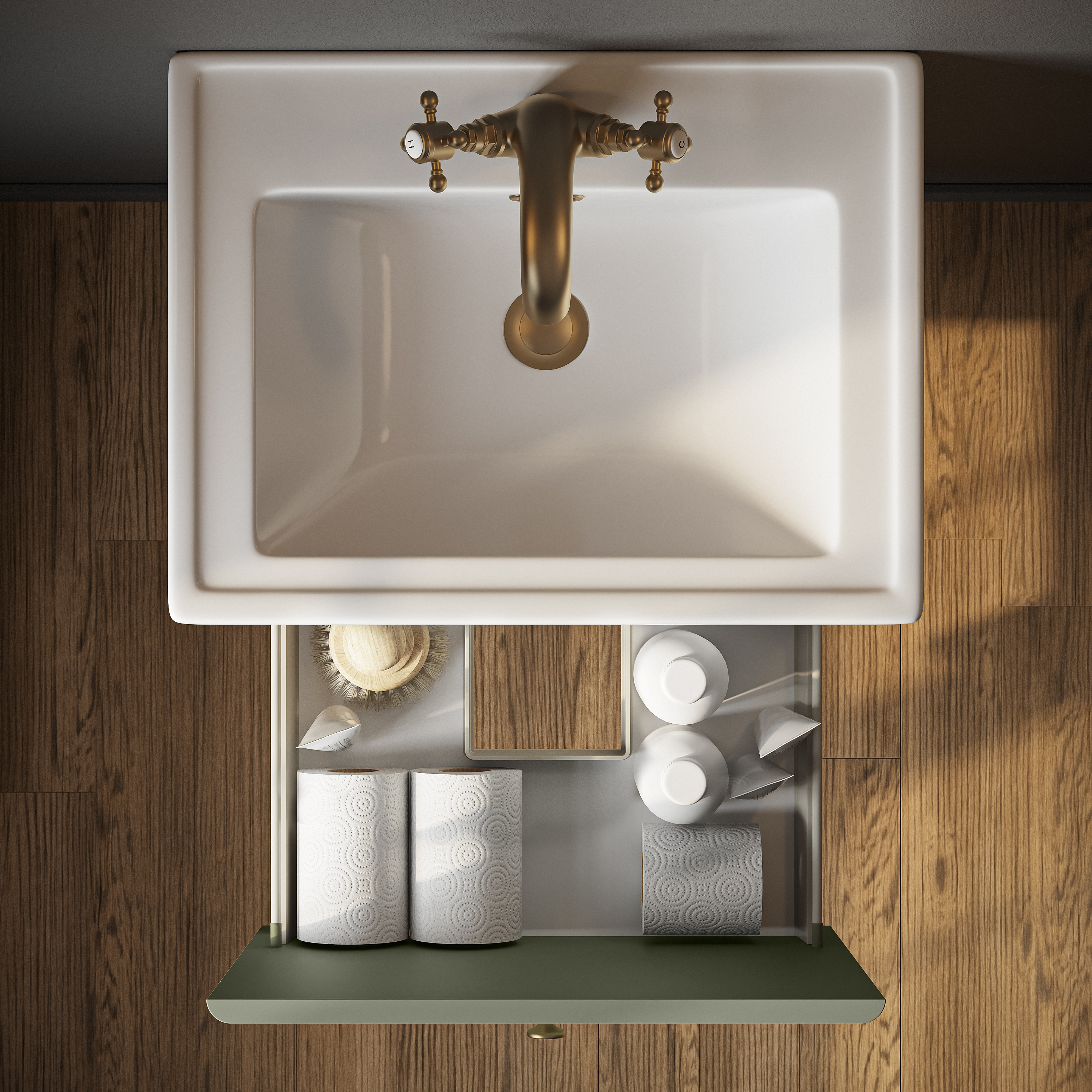 Butler & Rose Ophelia Traditional Toilet & 500mm Wall Hung Vanity Unit Bathroom Suite