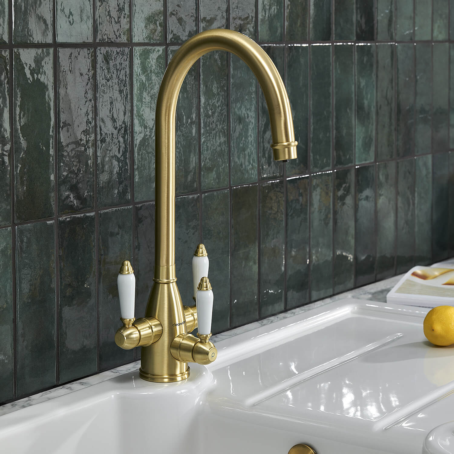 Clearwater Krypton Triple Lever Mono Kitchen Mixer and Cold Filtered Water Tap
