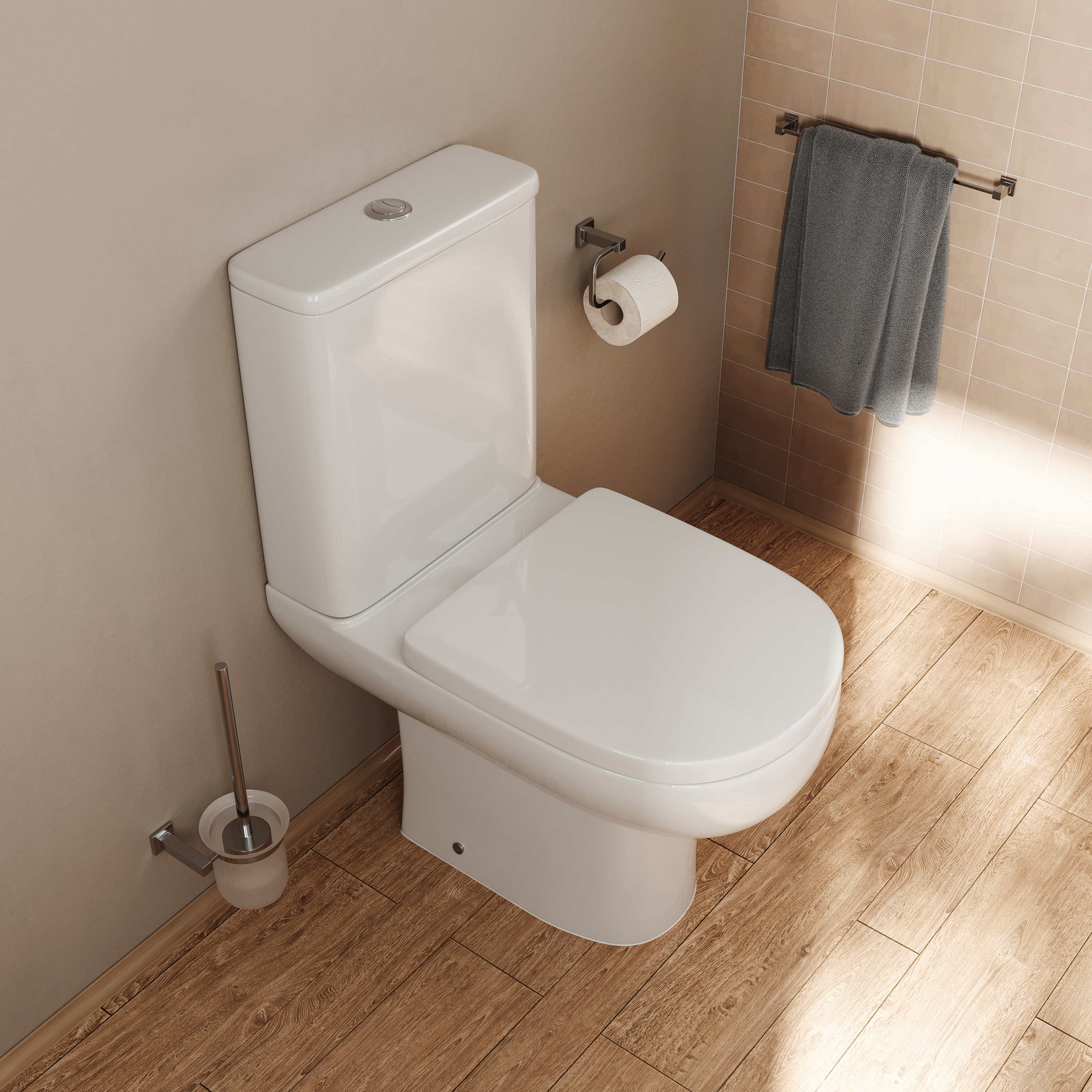 Anderson Rimless Close-Coupled Toilet & Soft Close Seat