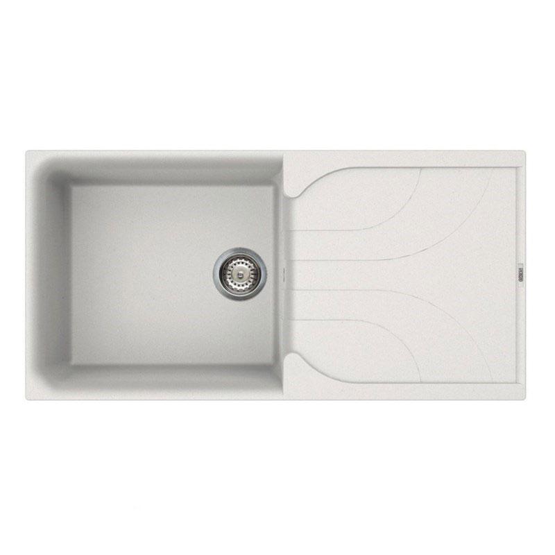Reginox Ego Granite Composite Large Single Bowl Kitchen Sink with Reversible Drainer & Waste Kit - 1000 x 500mm