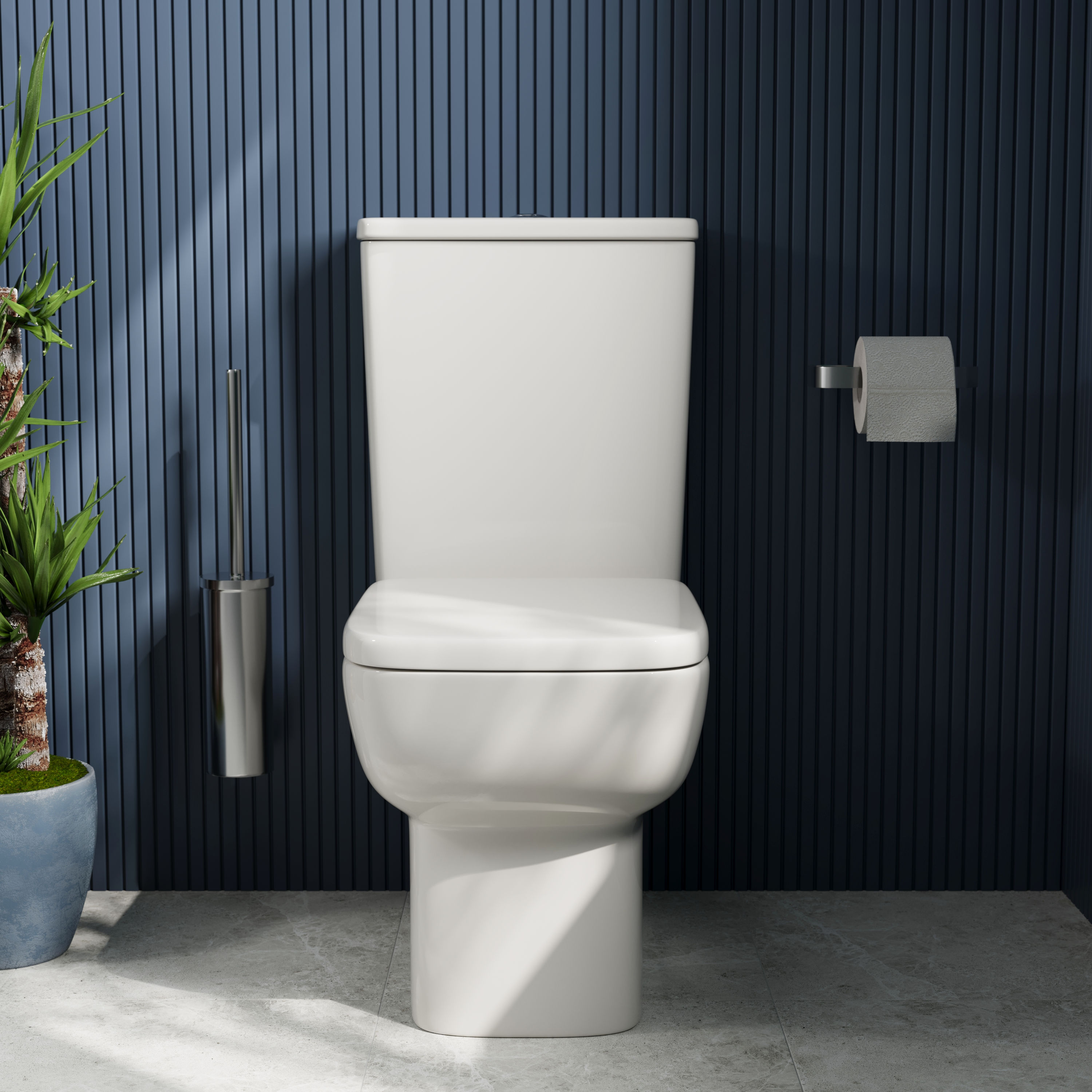 Harbour Icon Bathroom Suite with Rimless Toilet & Double Ended Bath