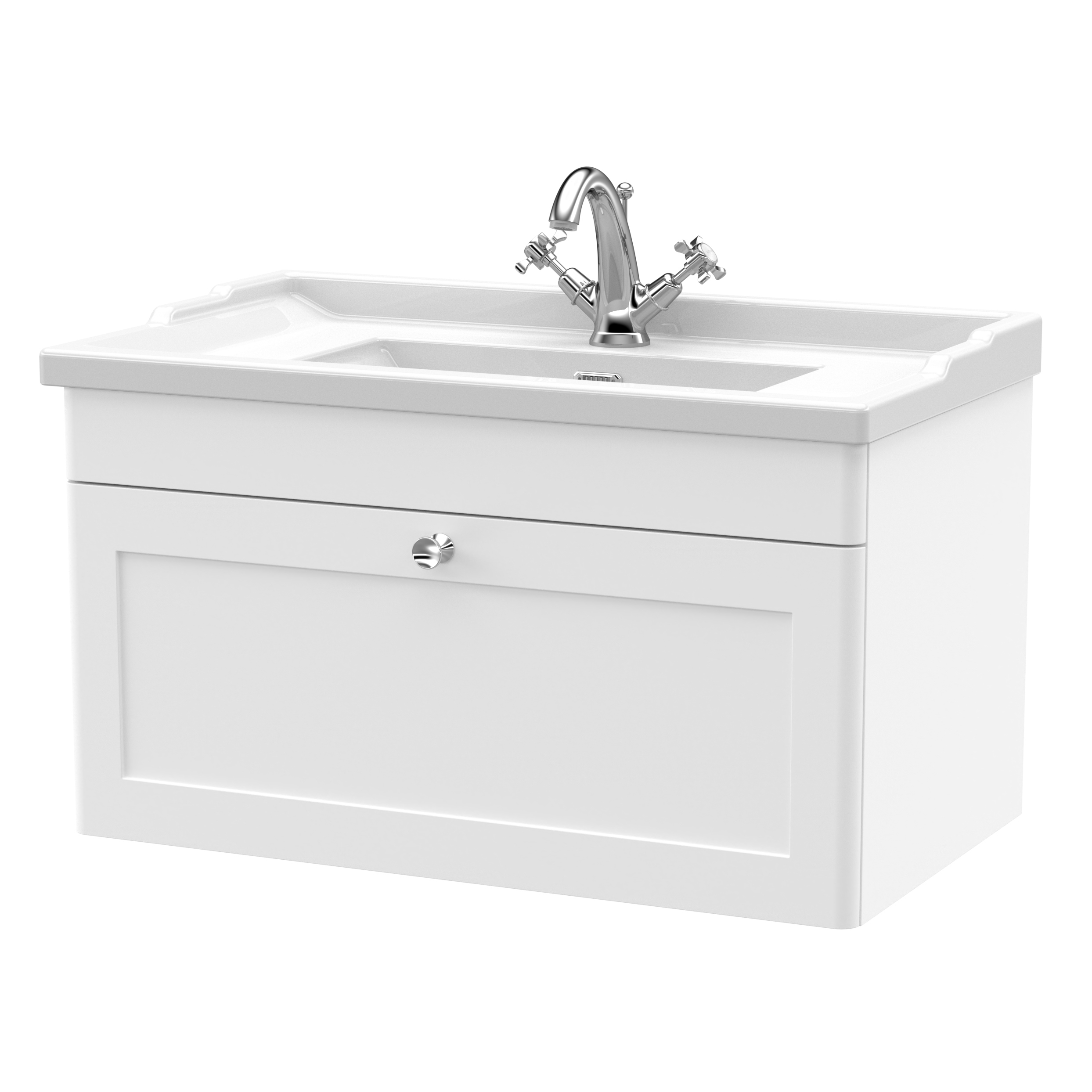 Butler & Rose Ophelia 800mm Wall Mounted 1 Drawer Vanity Unit & Basin