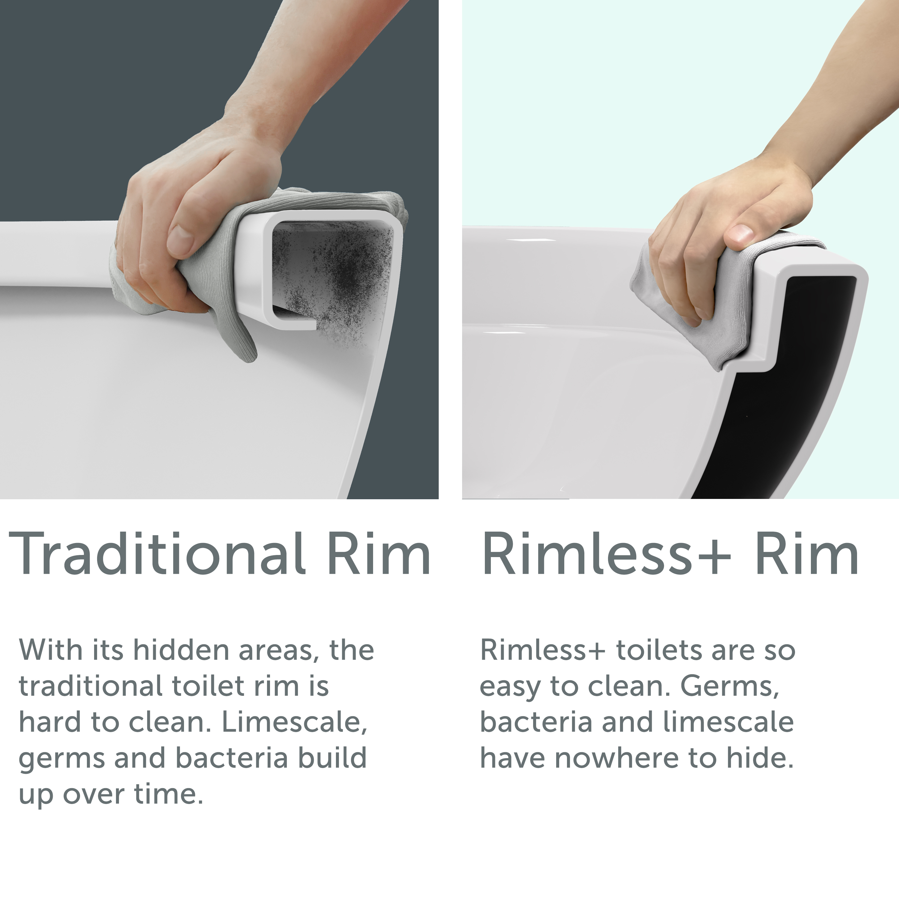Harbour Clarity Rimless Wall Hung Toilet & Soft Close Seat