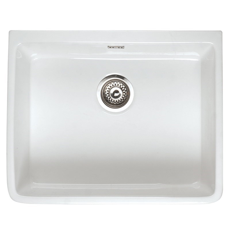 RAK Gourmet 2 Ceramic Fireclay Large Belfast Kitchen Sink with Waste - 595 x 475mm
