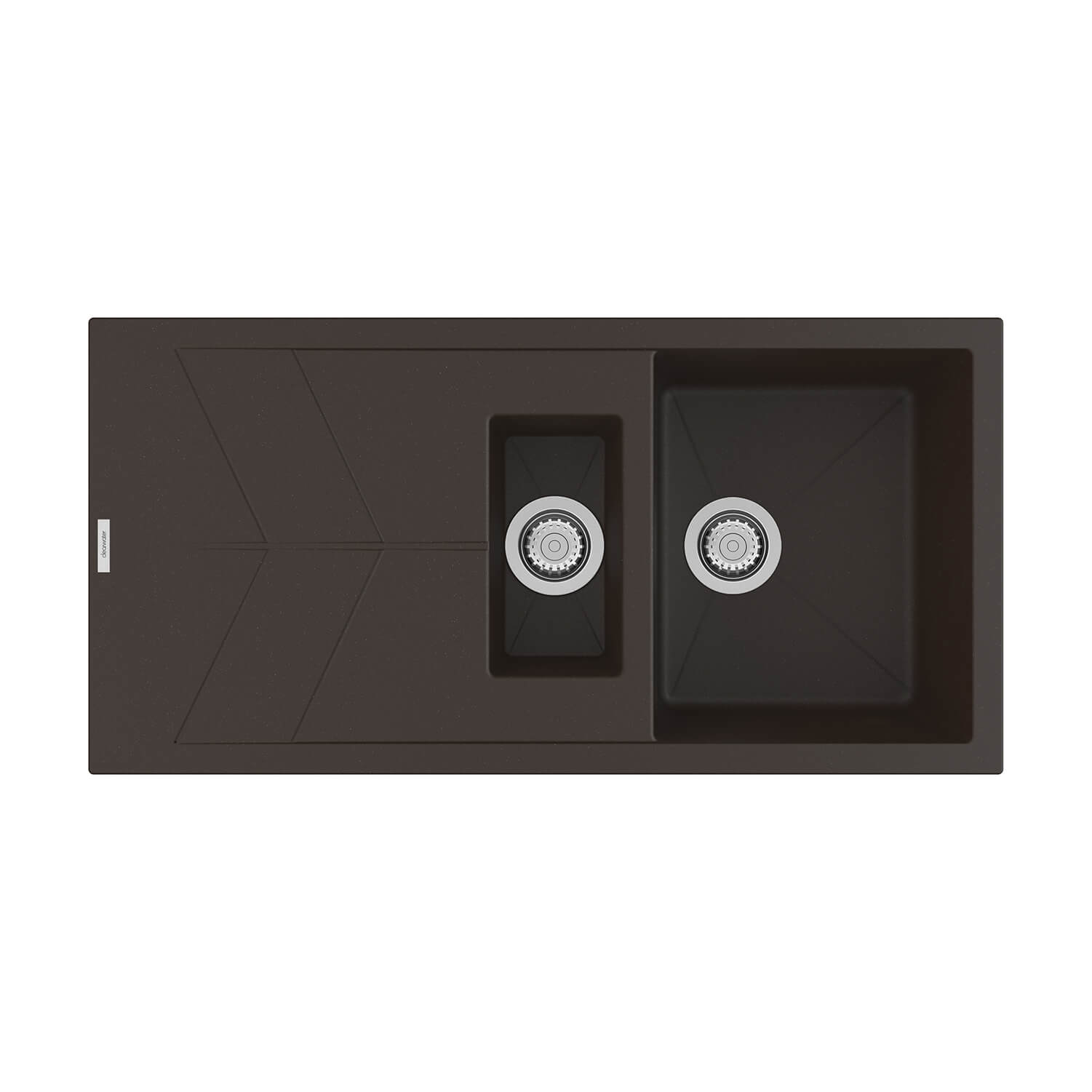 Clearwater Rio 1.5 Bowl Granite Composite Sink & Waste with Reversible Drainer - 1000 x 500mm