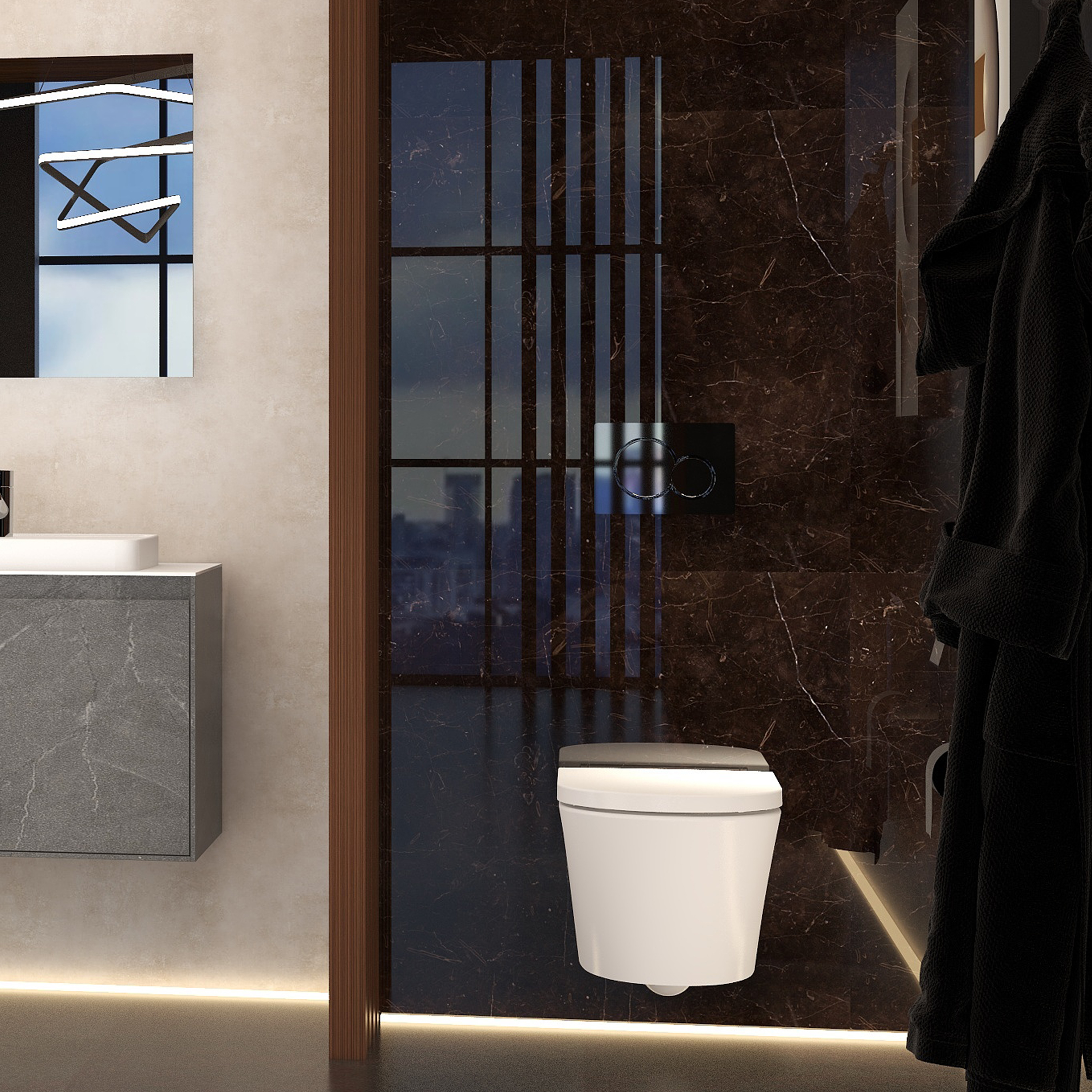 Imex Arco Rimless Wall Hung Toilet and Soft Close Seat