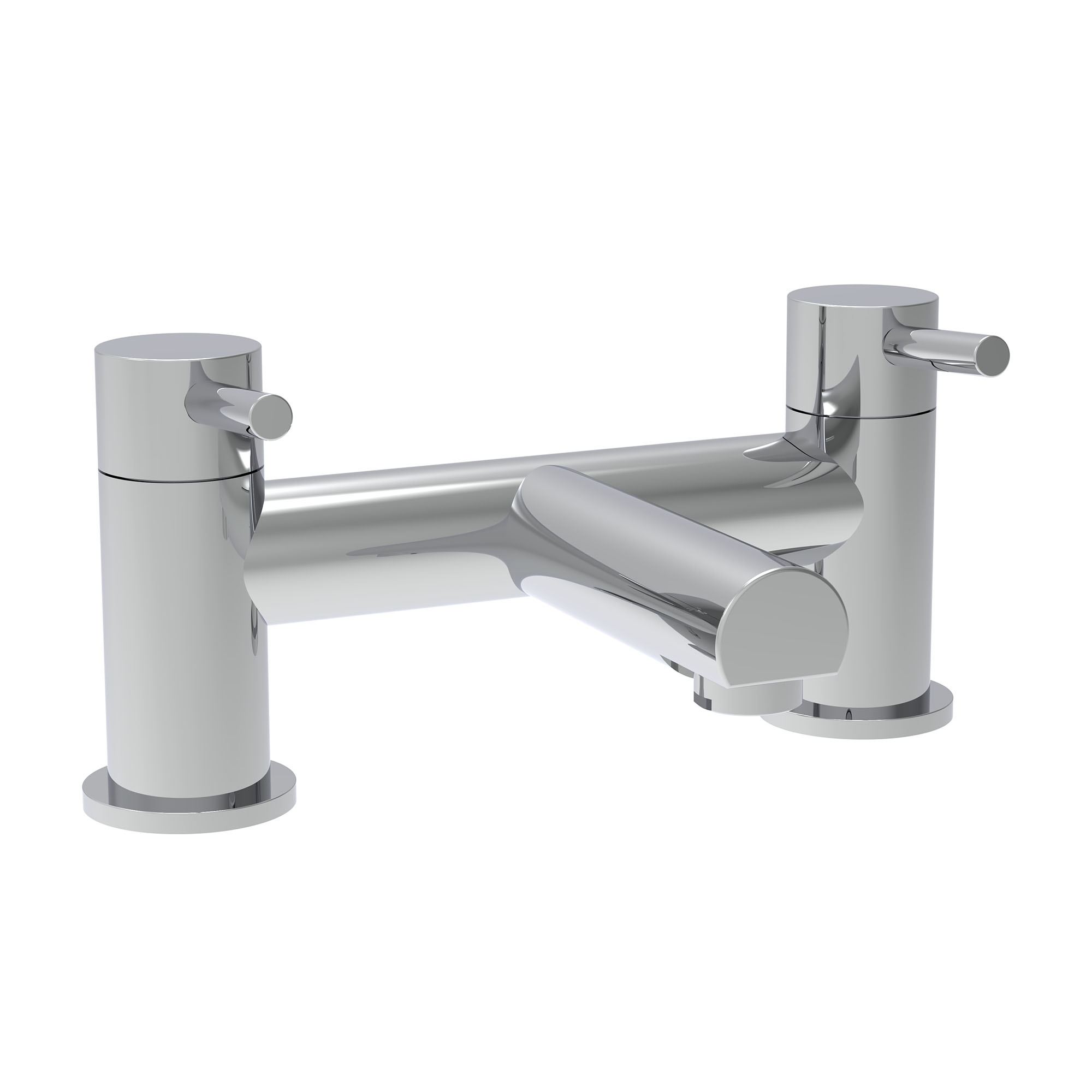 Vellamo Twist Deck Mounted Bath Filler - Chrome