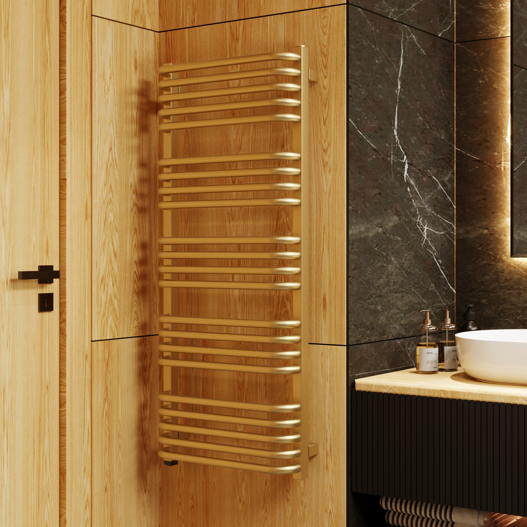 Terma Alex One Electric Heated Towel Rail with Heating Element