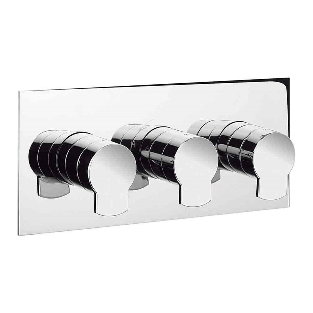 Crosswater Wisp 2 Outlet 3 Handle Concealed Thermostatic Shower Valve