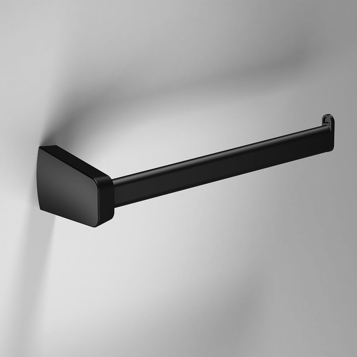 Sonia S6 Matt Black Open Towel Bar - Right Handed