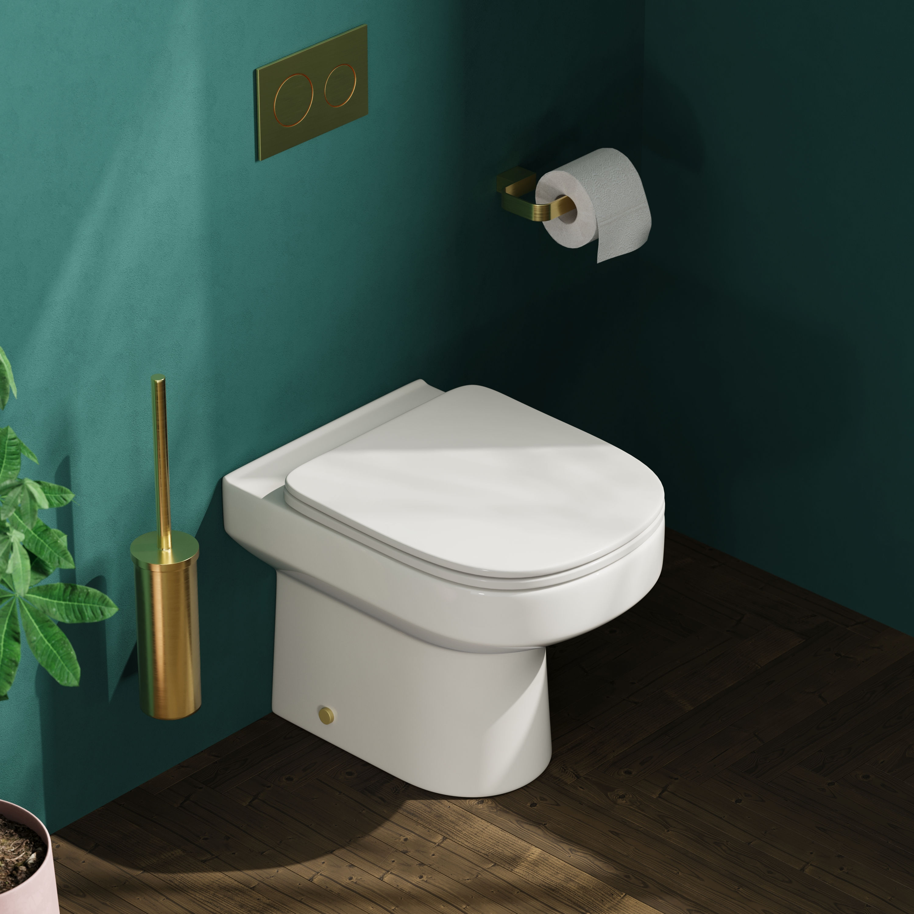 Lorraine Rimless Back To Wall Toilet & Soft Close Seat