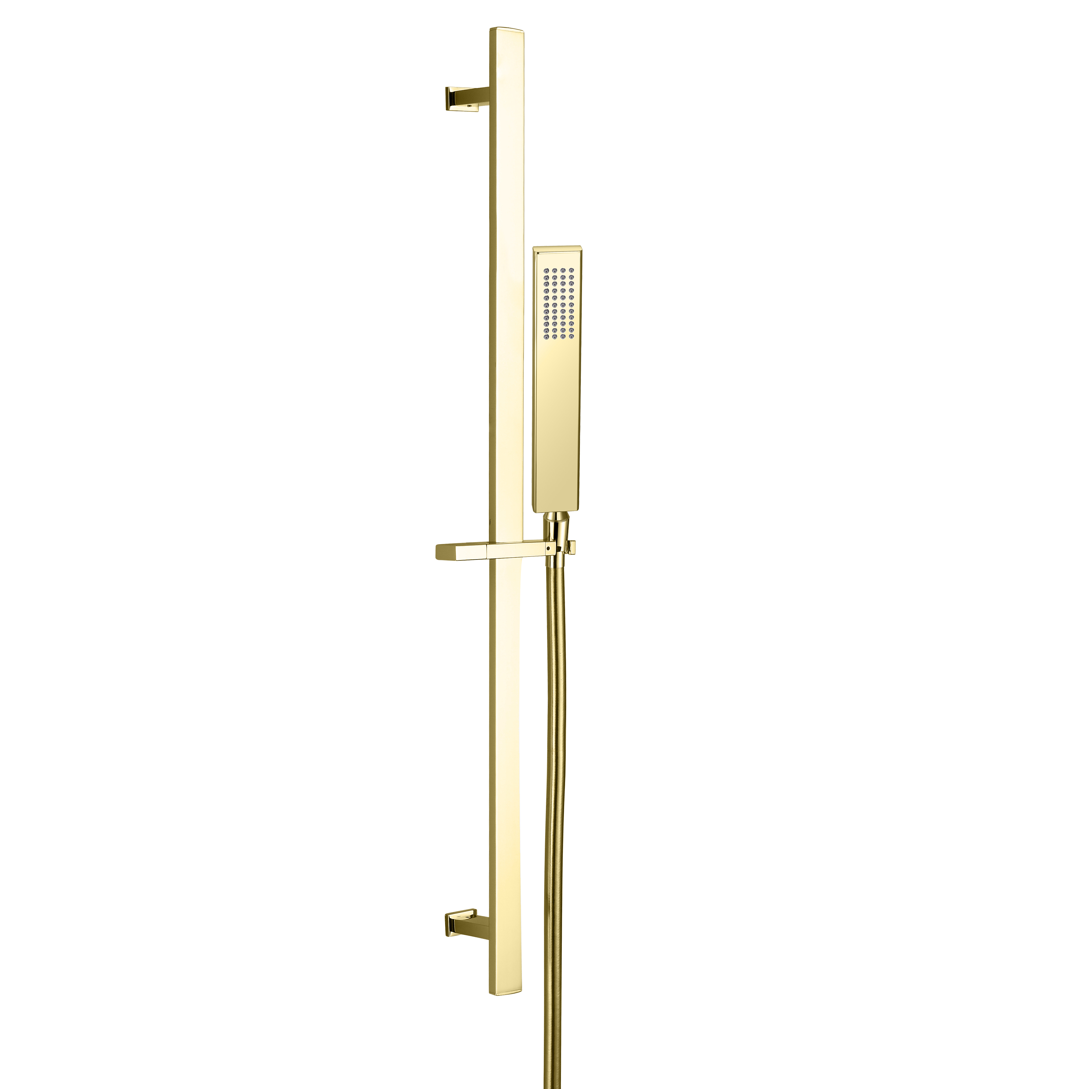 Harbour Status Brushed Brass Slide Rail Shower Kit with Shower Handset & Hose