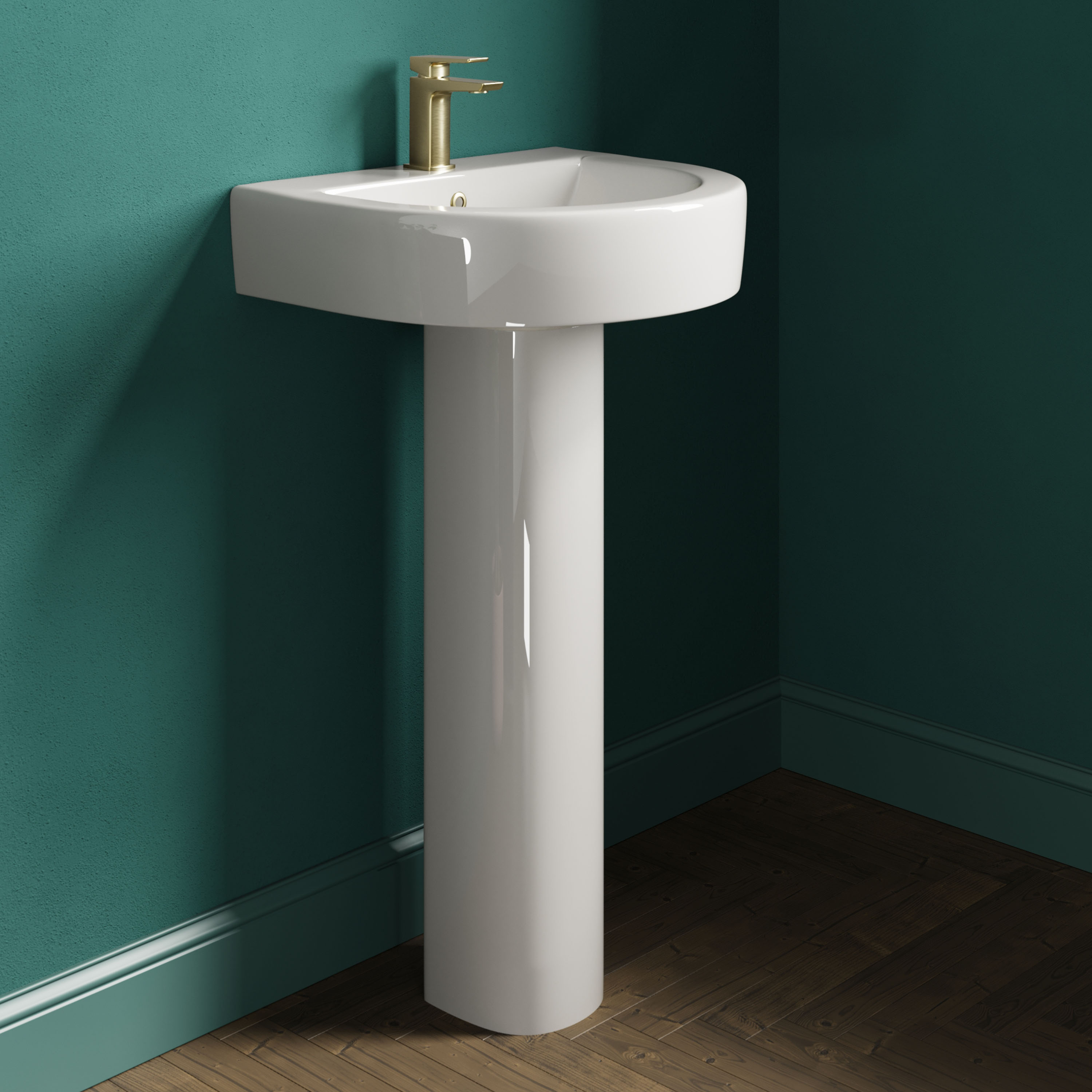 Lorraine 500mm Basin & Full Pedestal