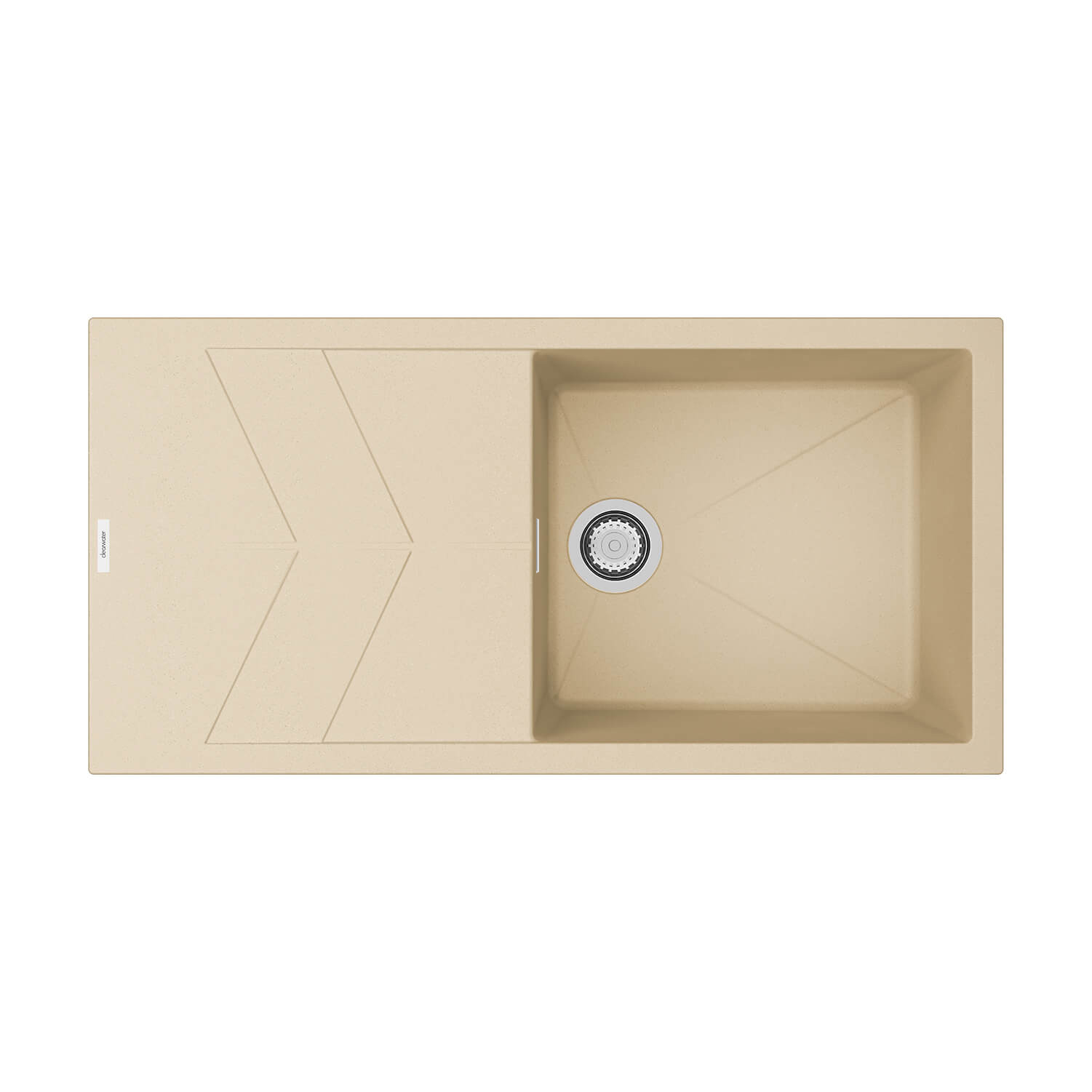 Clearwater Rio 1 Bowl Granite Composite Sink & Waste with Reversible Drainer - 1000 x 500mm