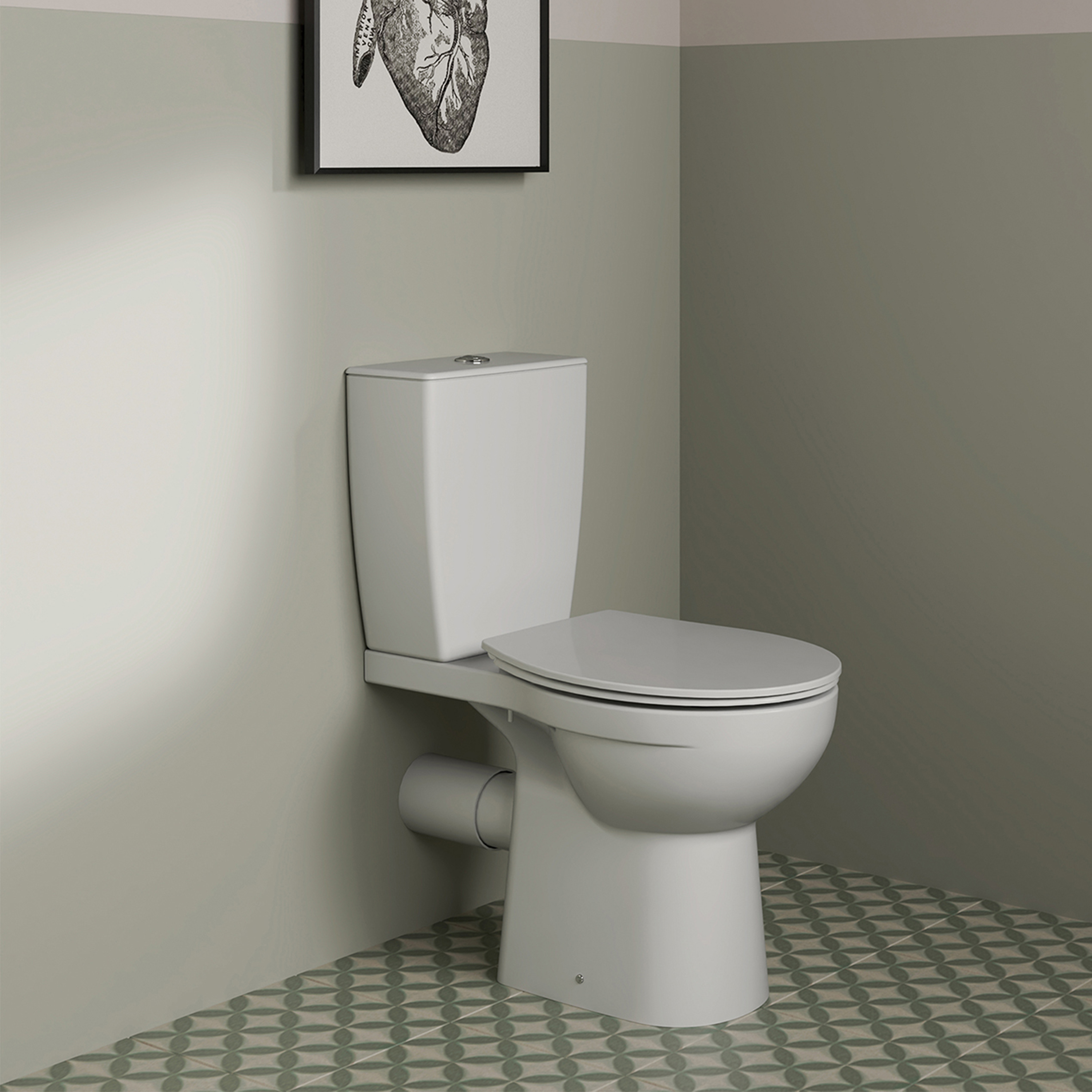 Ideal Standard Eurovit+ Close Coupled Toilet with Soft Close Seat