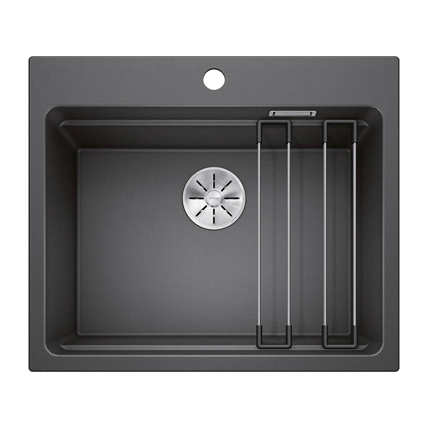 Blanco Etagon 6 Large 1 Bowl Silgranit Composite Kitchen Sink & Waste with Tap Ledge - 600 x 510mm