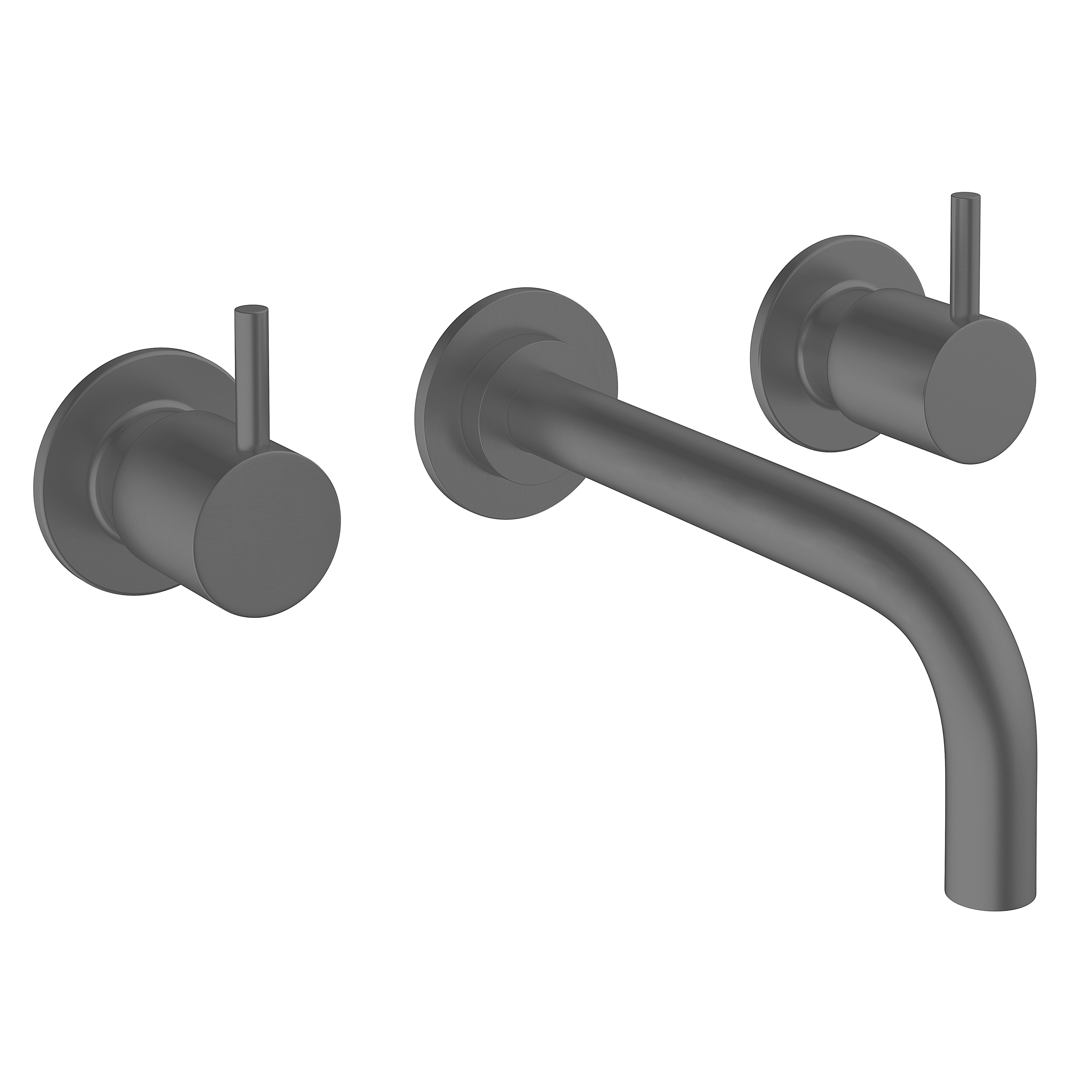 Crosswater MPRO Wall Mounted Basin Mixer with Twin Levers & Spout